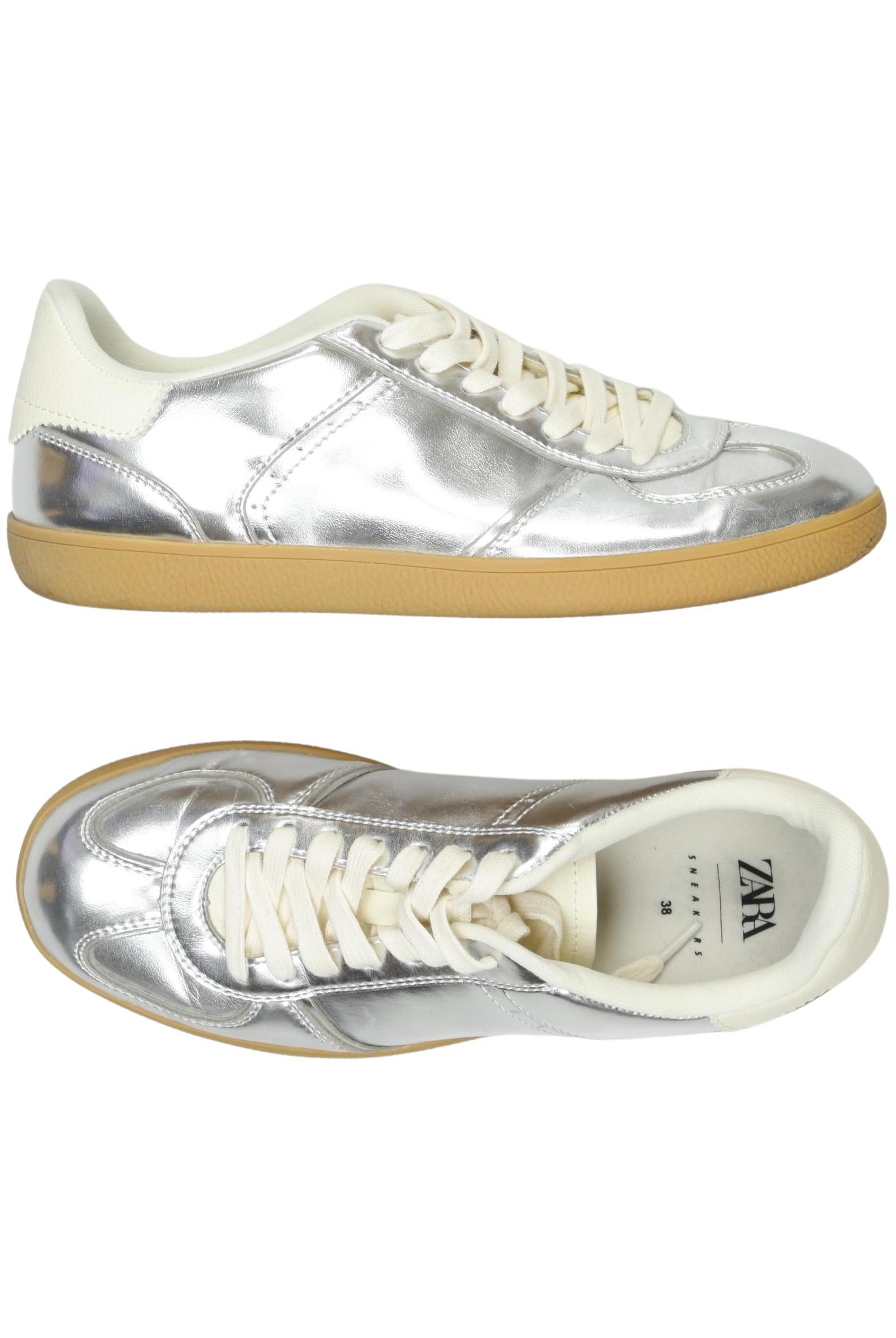 

Zara Damen Sneakers, silber, Gr. 38