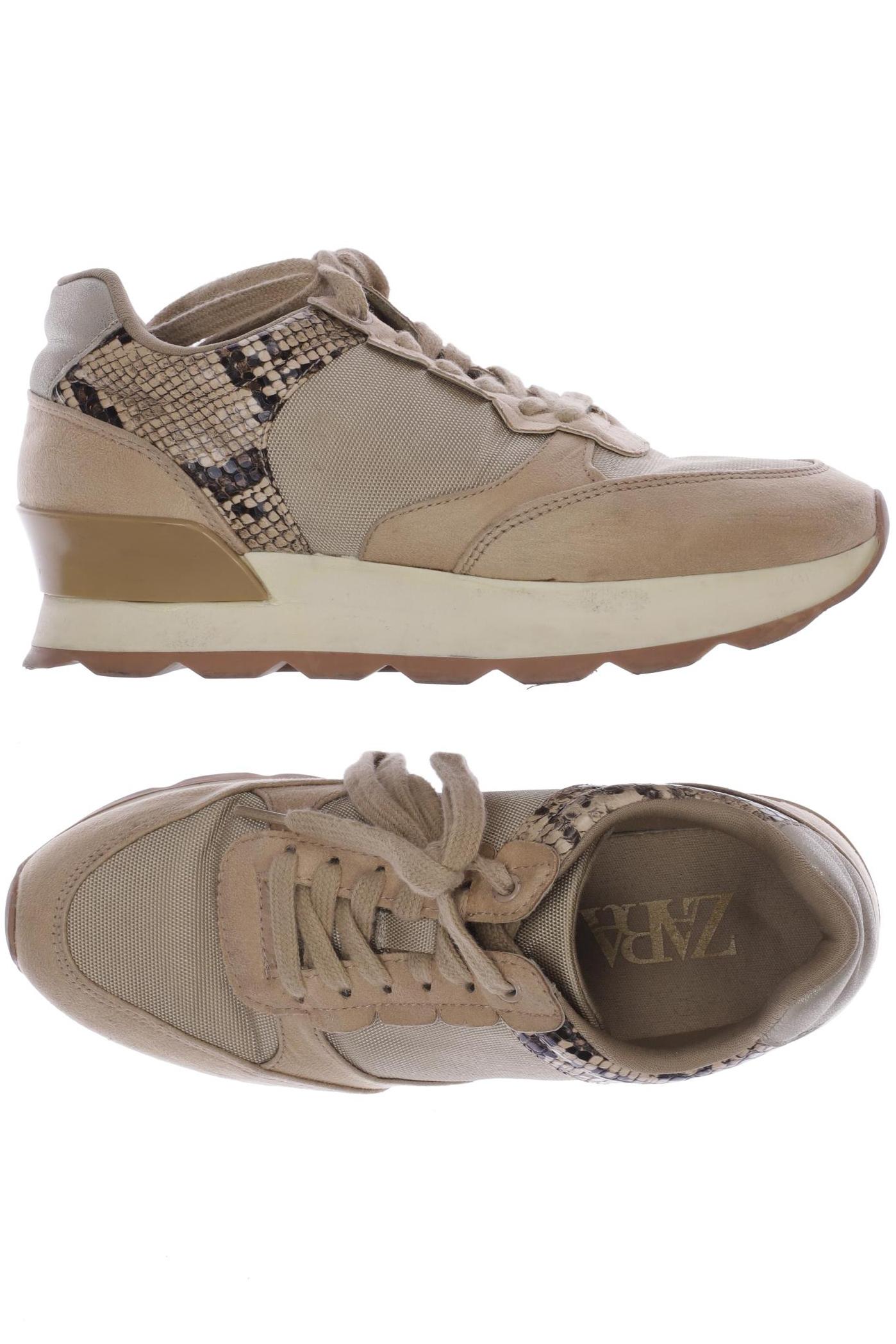

ZARA Damen Sneakers, beige