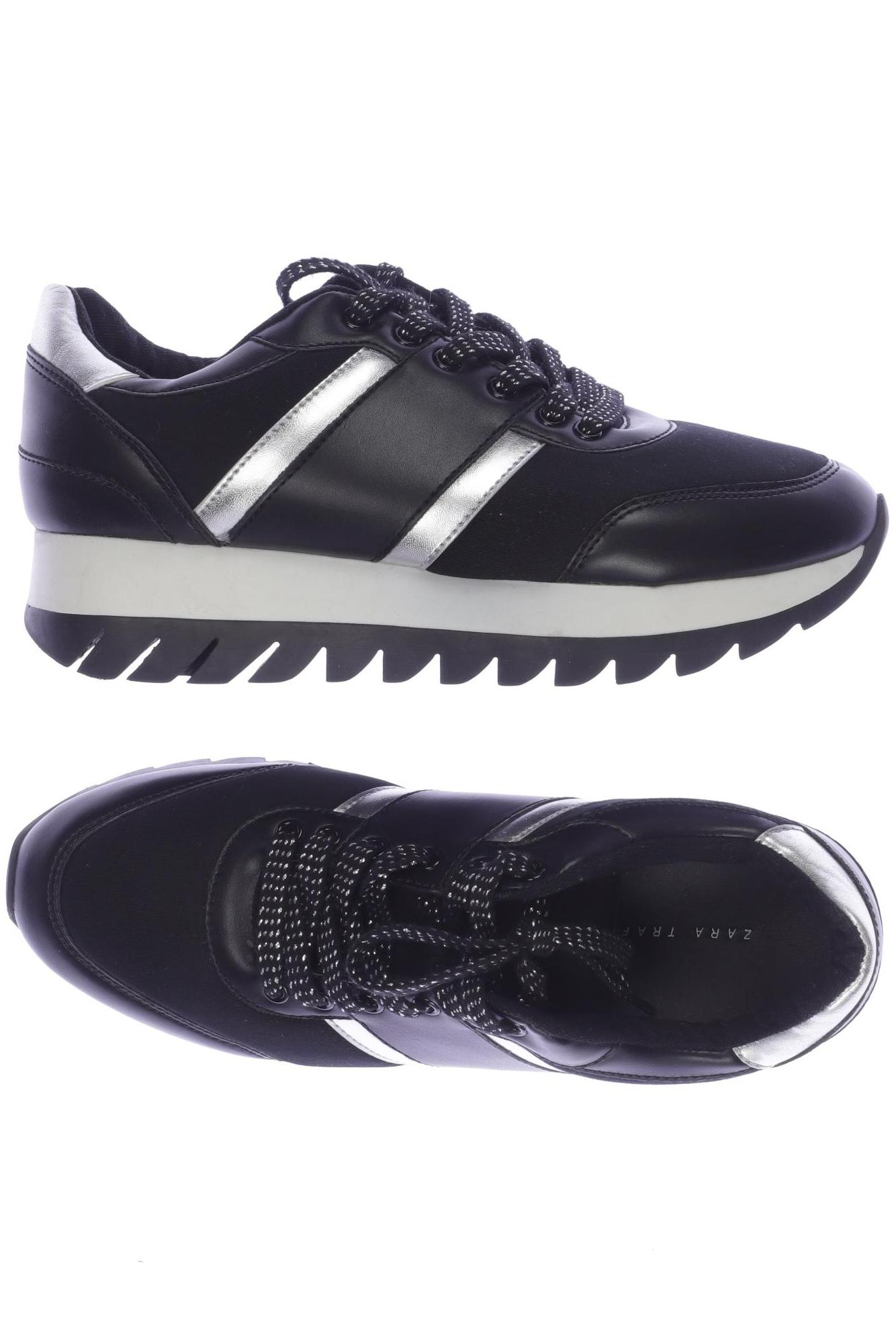 

ZARA Damen Sneakers, schwarz