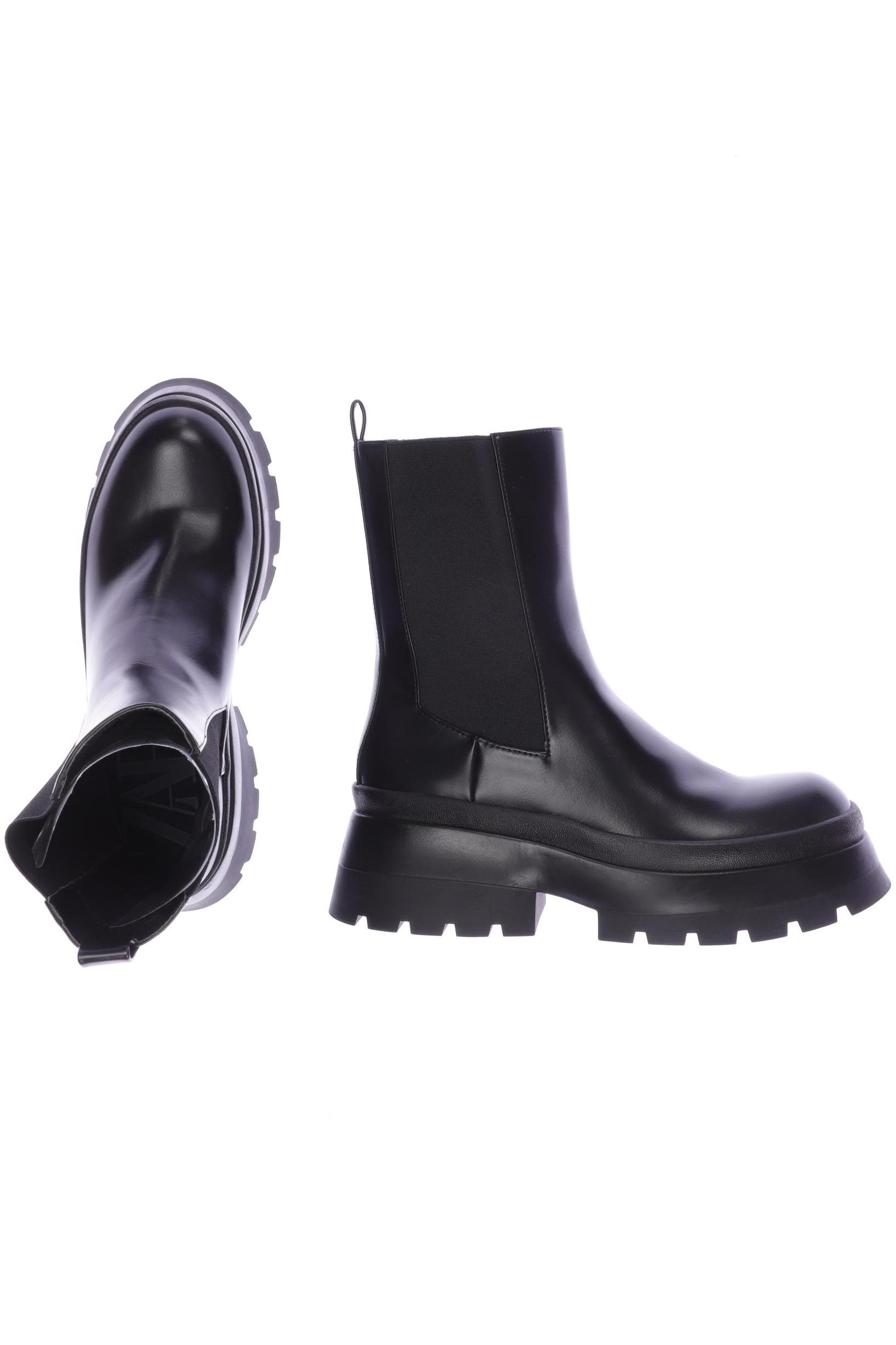 

ZARA Damen Stiefelette, schwarz