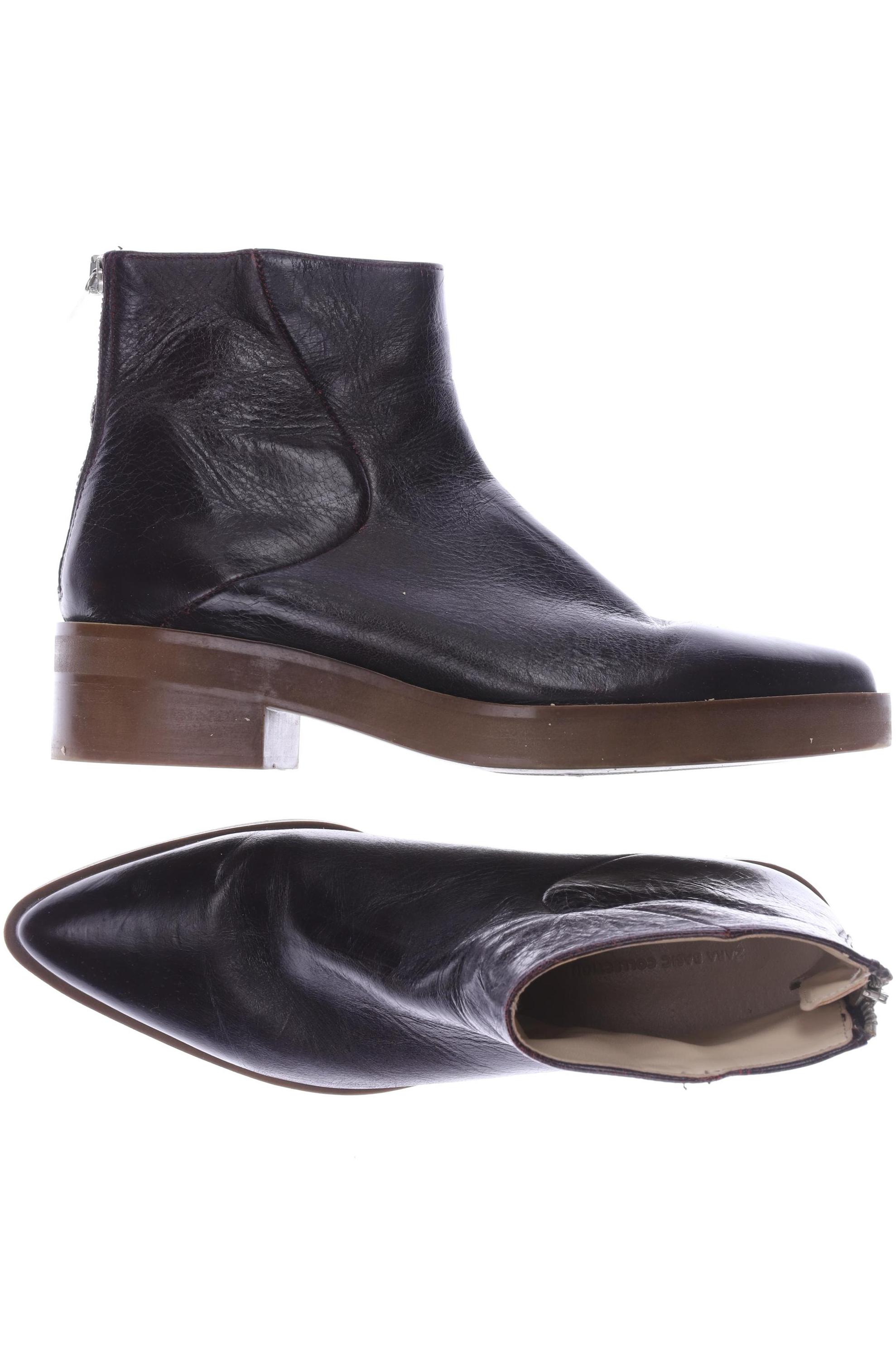 

ZARA Damen Stiefelette, bordeaux