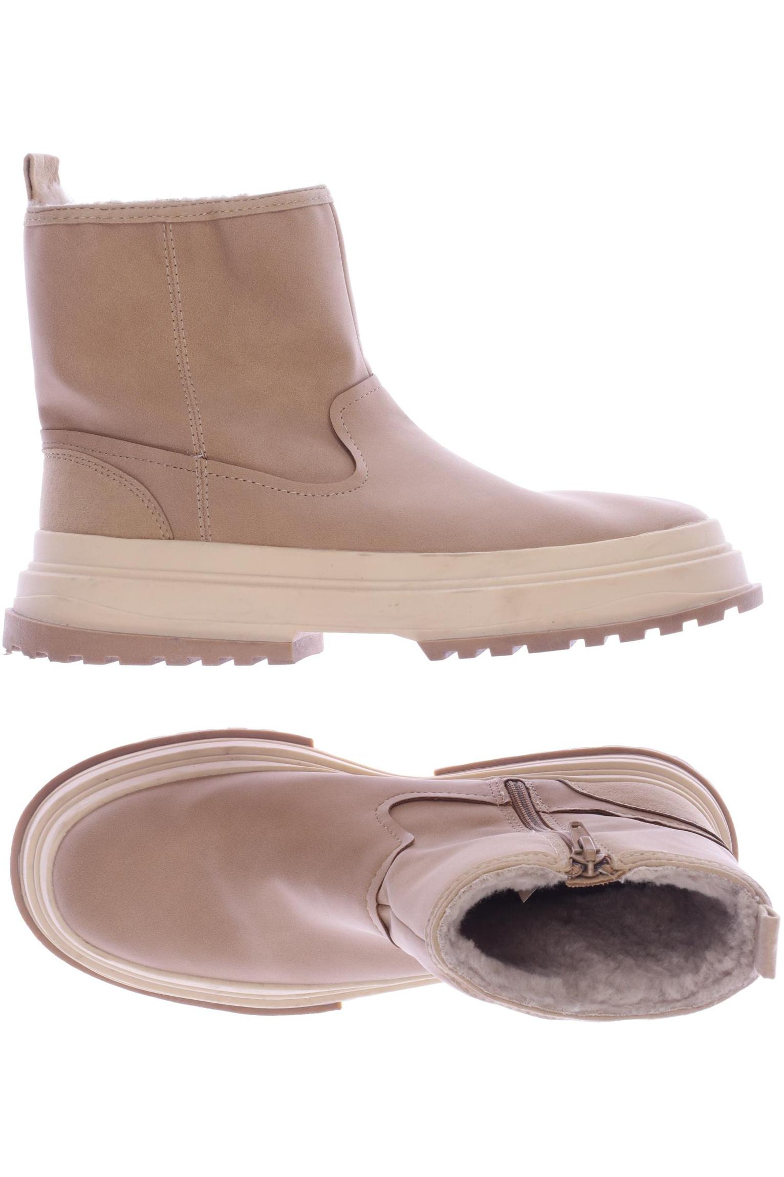 

ZARA Damen Stiefelette, beige