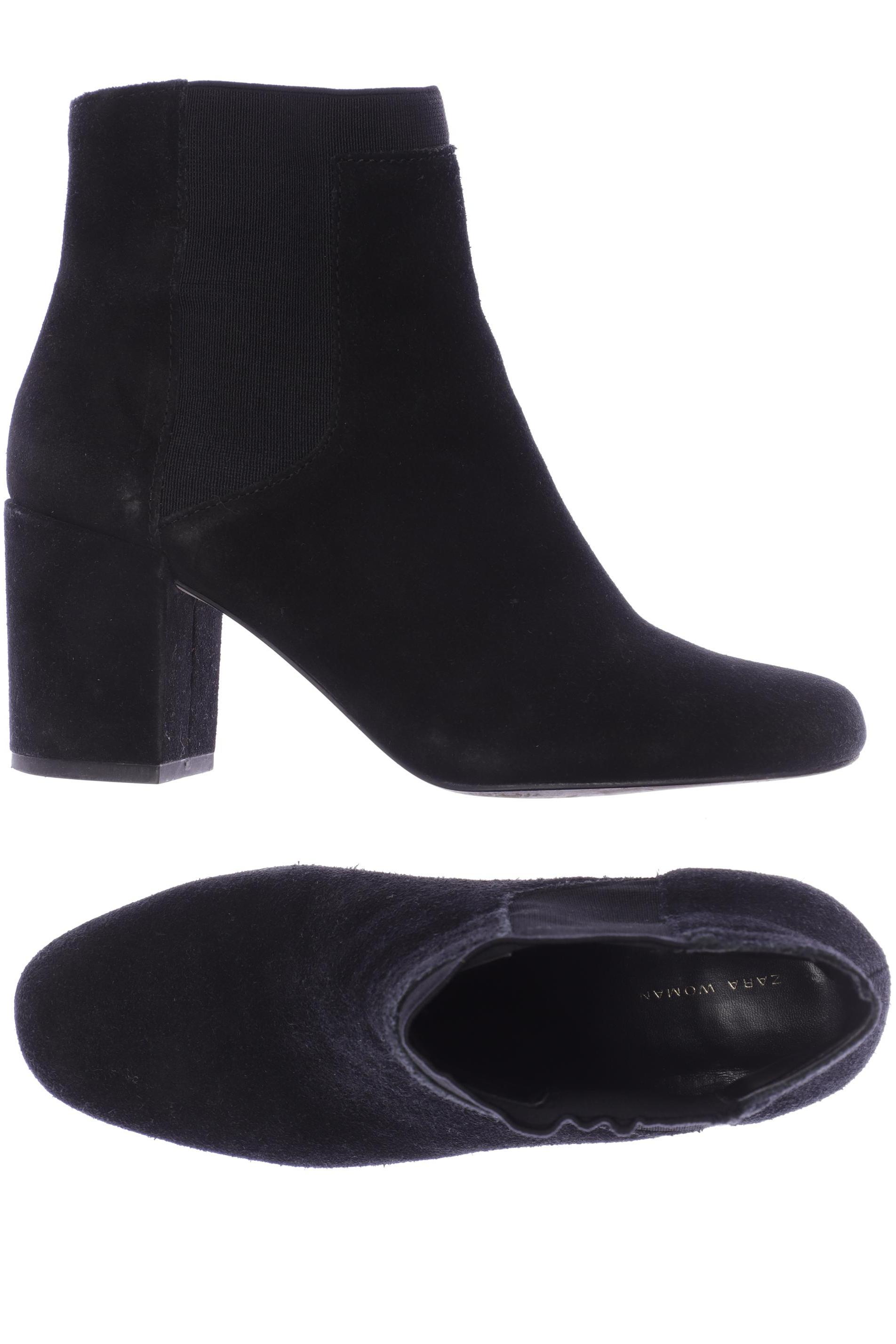 

ZARA Damen Stiefelette, schwarz