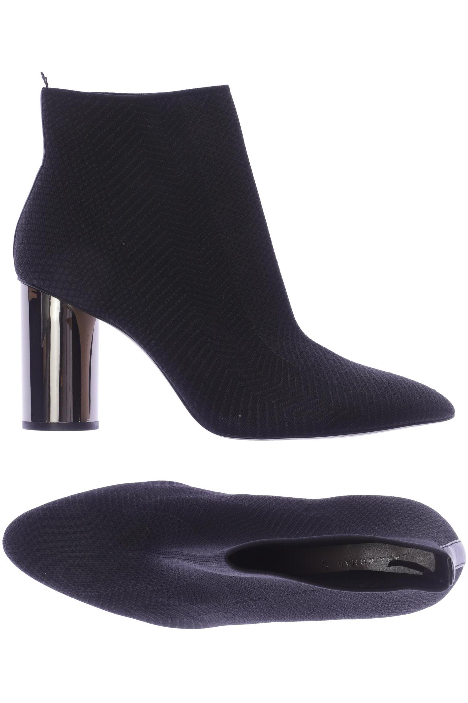 

ZARA Damen Stiefelette, schwarz