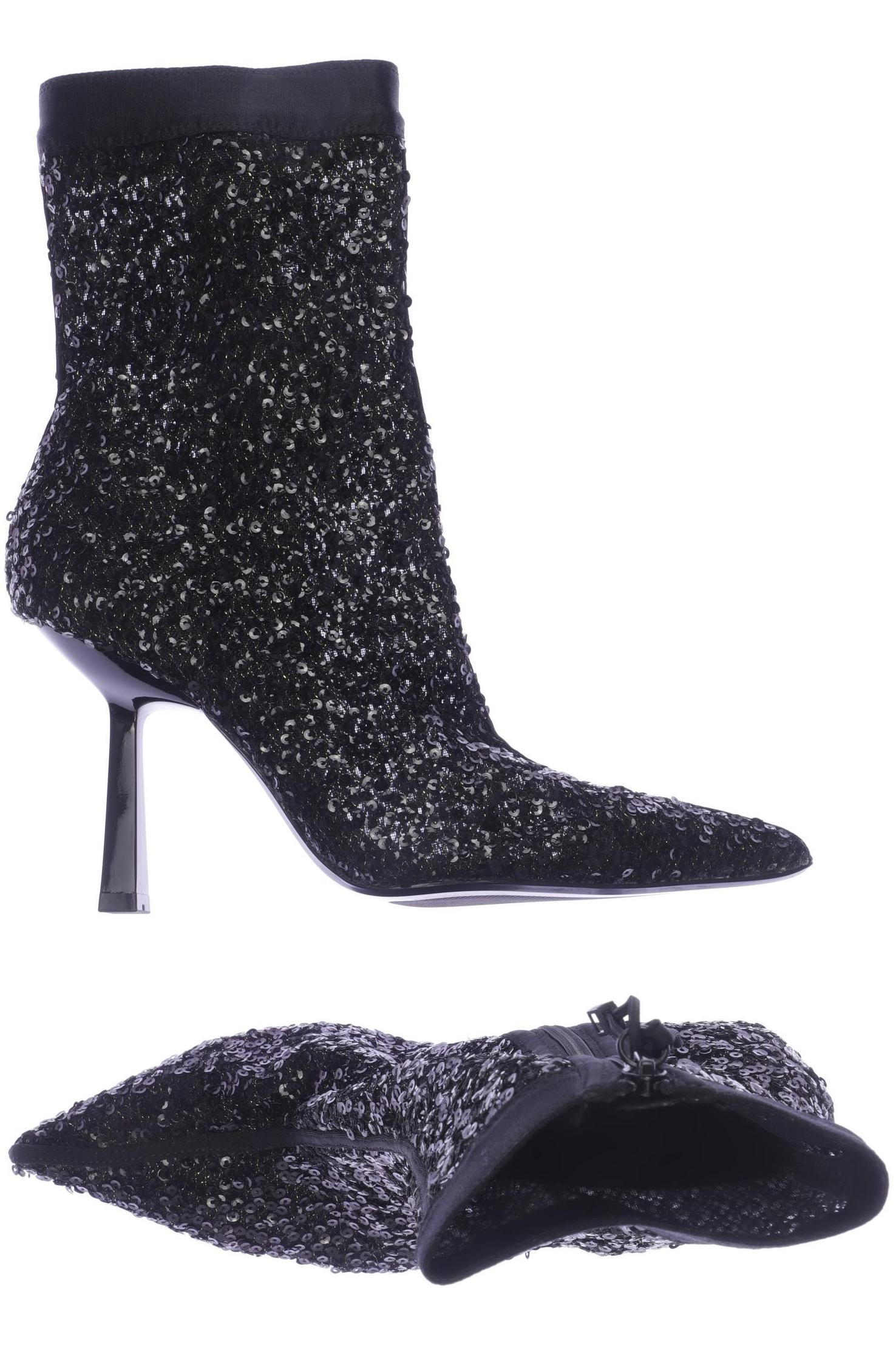 

ZARA Damen Stiefelette, schwarz