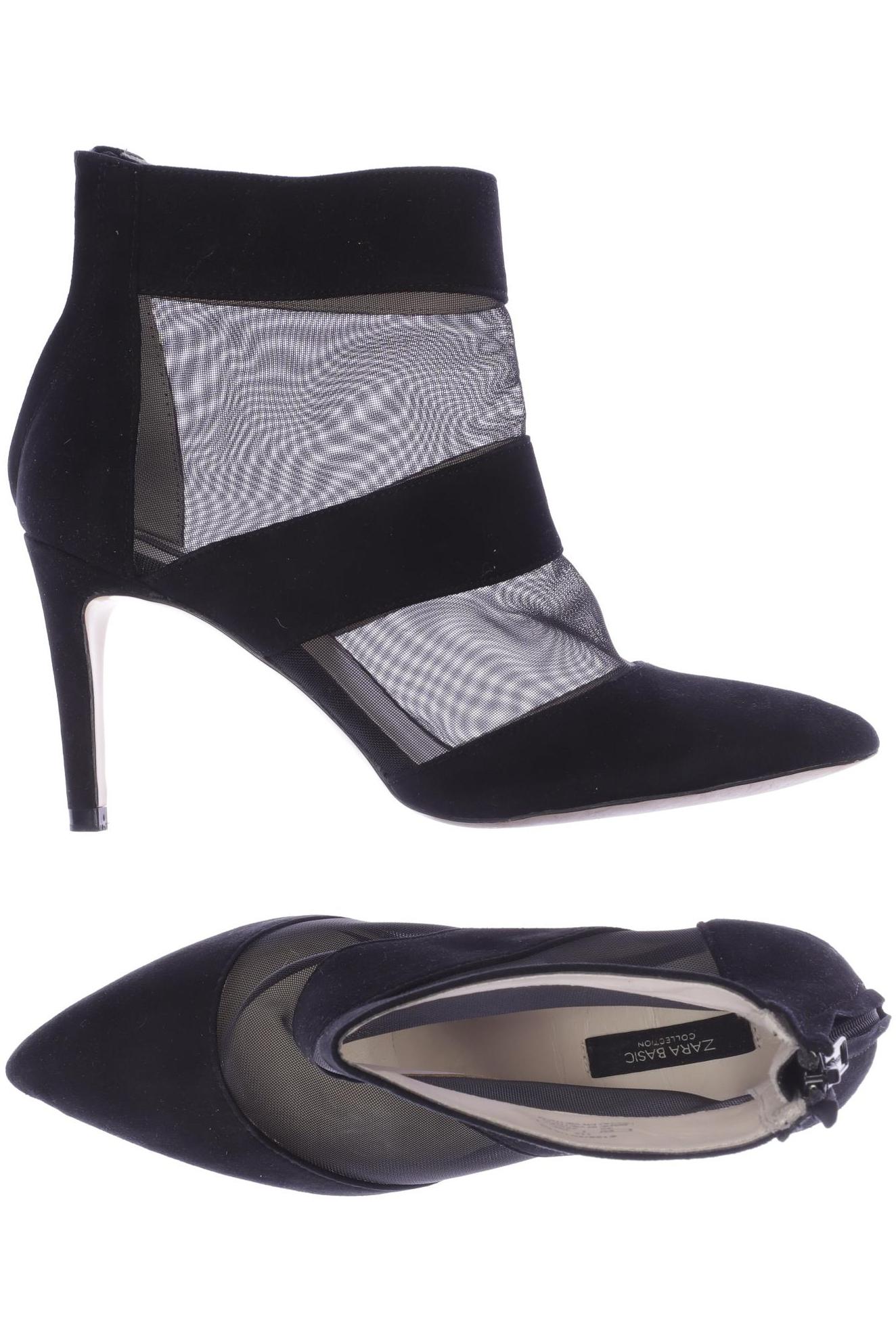 

ZARA Damen Stiefelette, schwarz