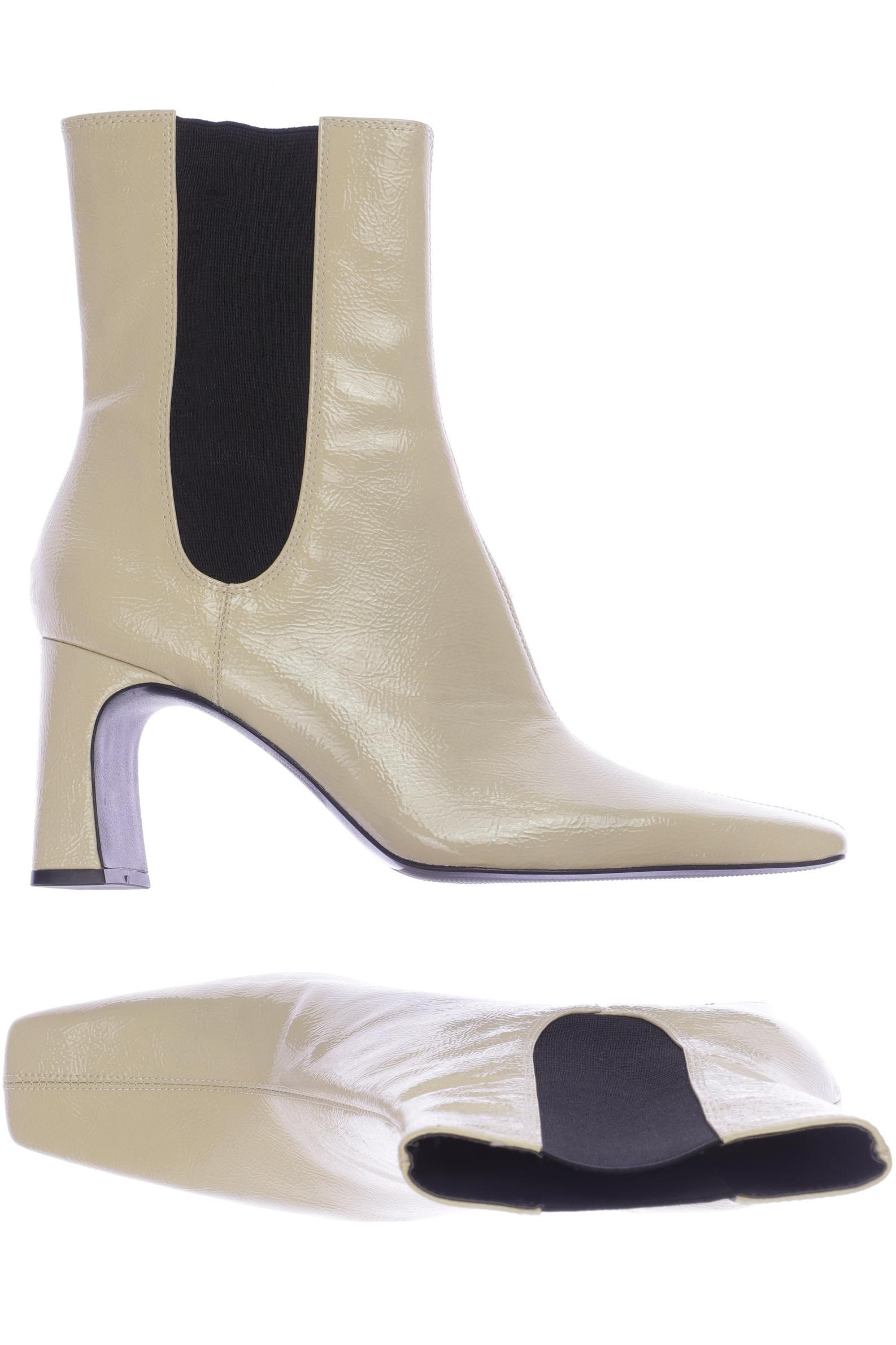 

ZARA Damen Stiefelette, cremeweiß