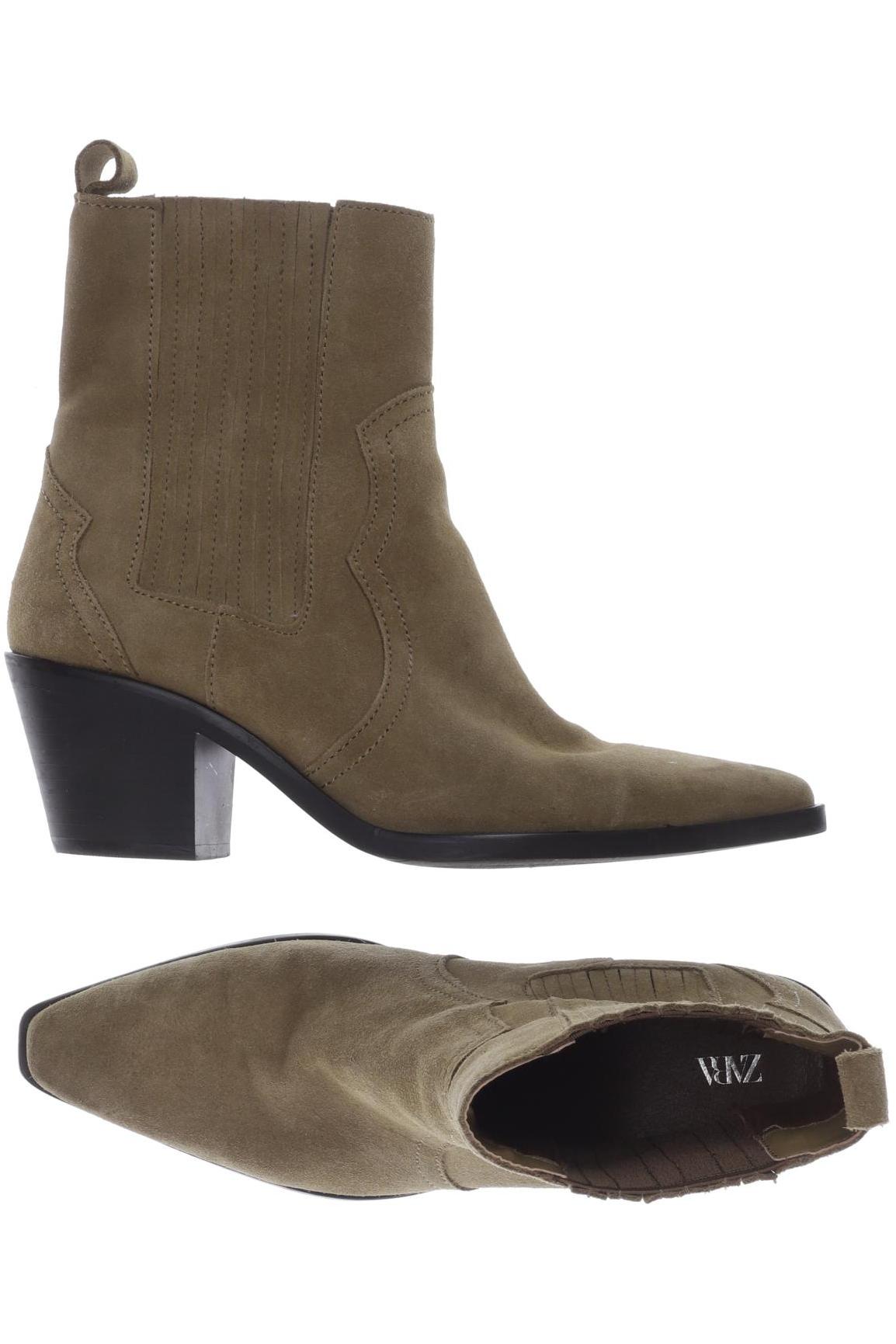 

ZARA Damen Stiefelette, beige
