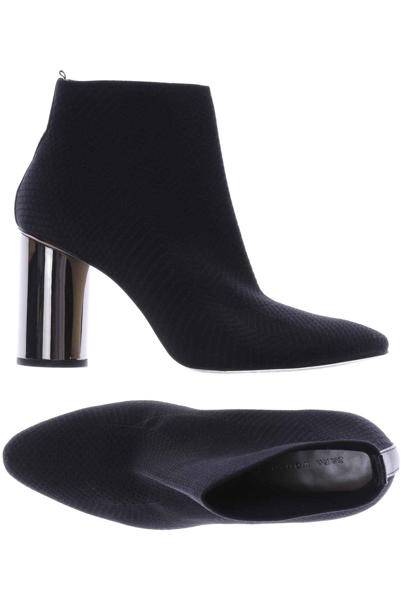 

ZARA Damen Stiefelette, schwarz