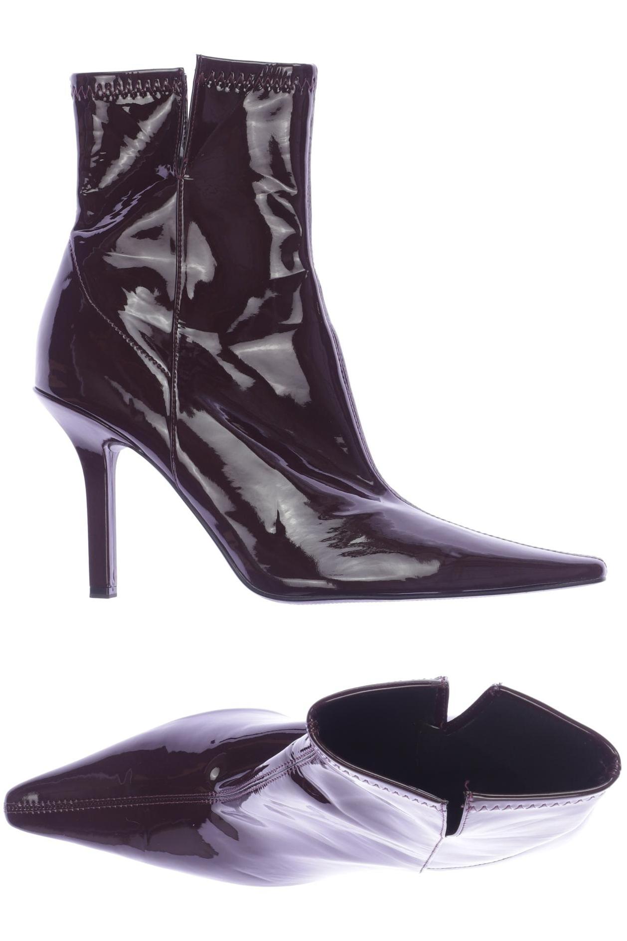 

ZARA Damen Stiefelette, bordeaux