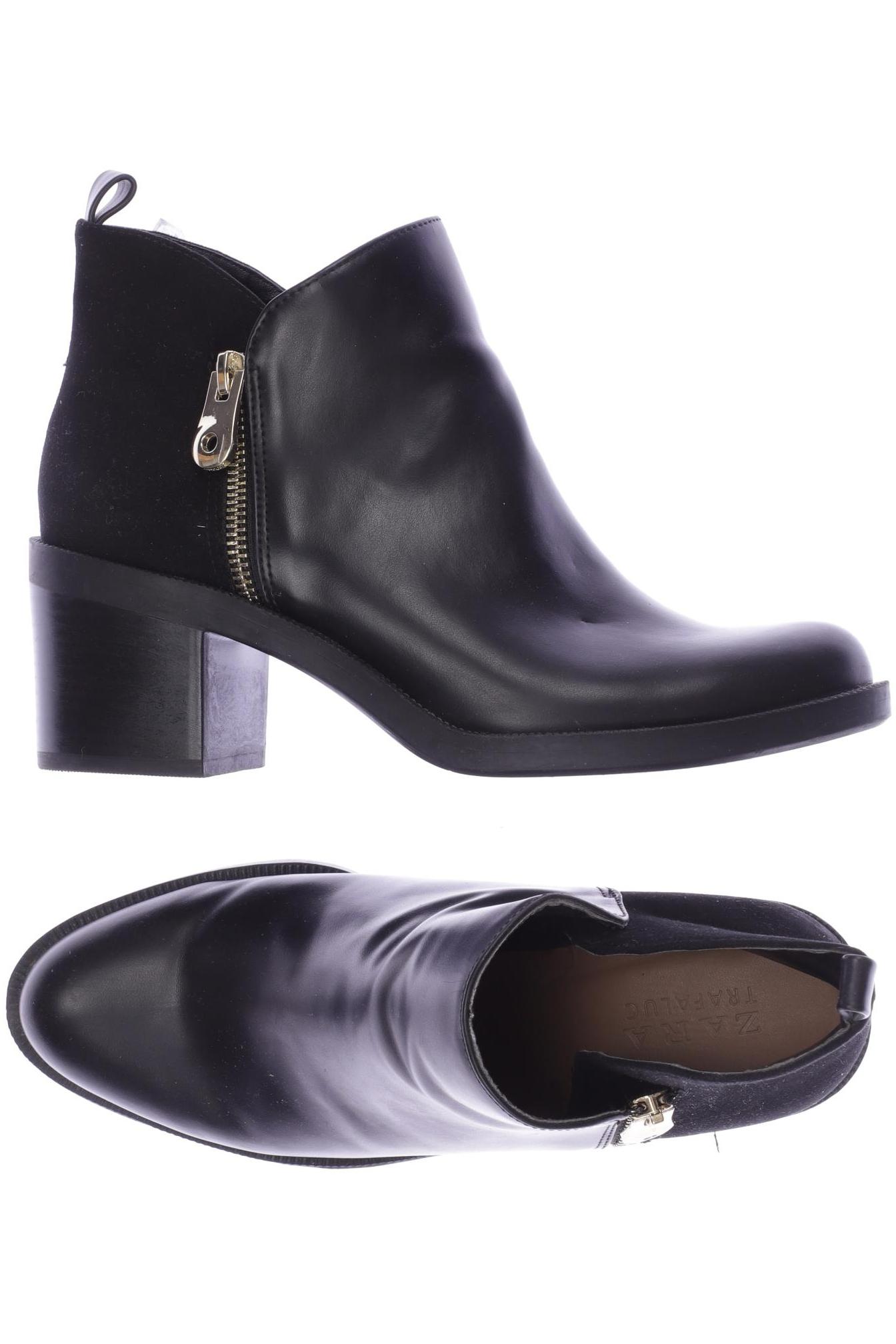 

ZARA Damen Stiefelette, schwarz