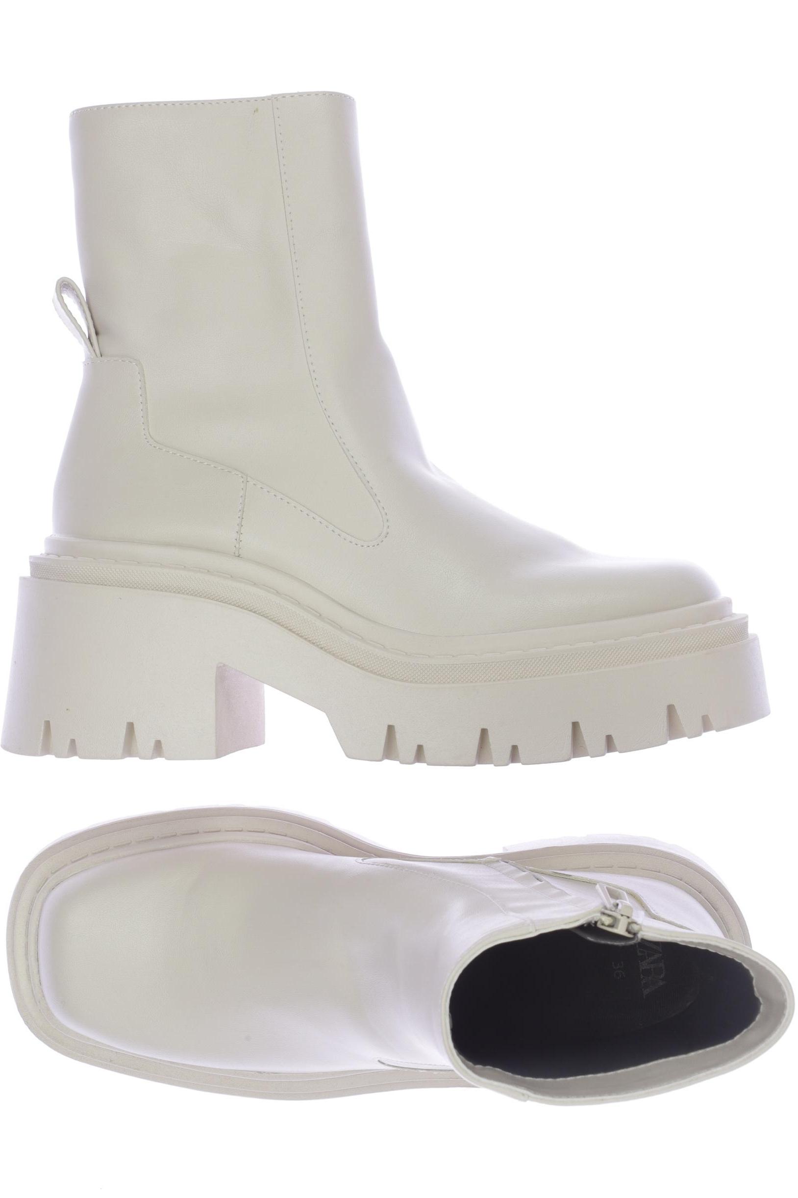 

Zara Damen Stiefelette, cremeweiß, Gr. 36