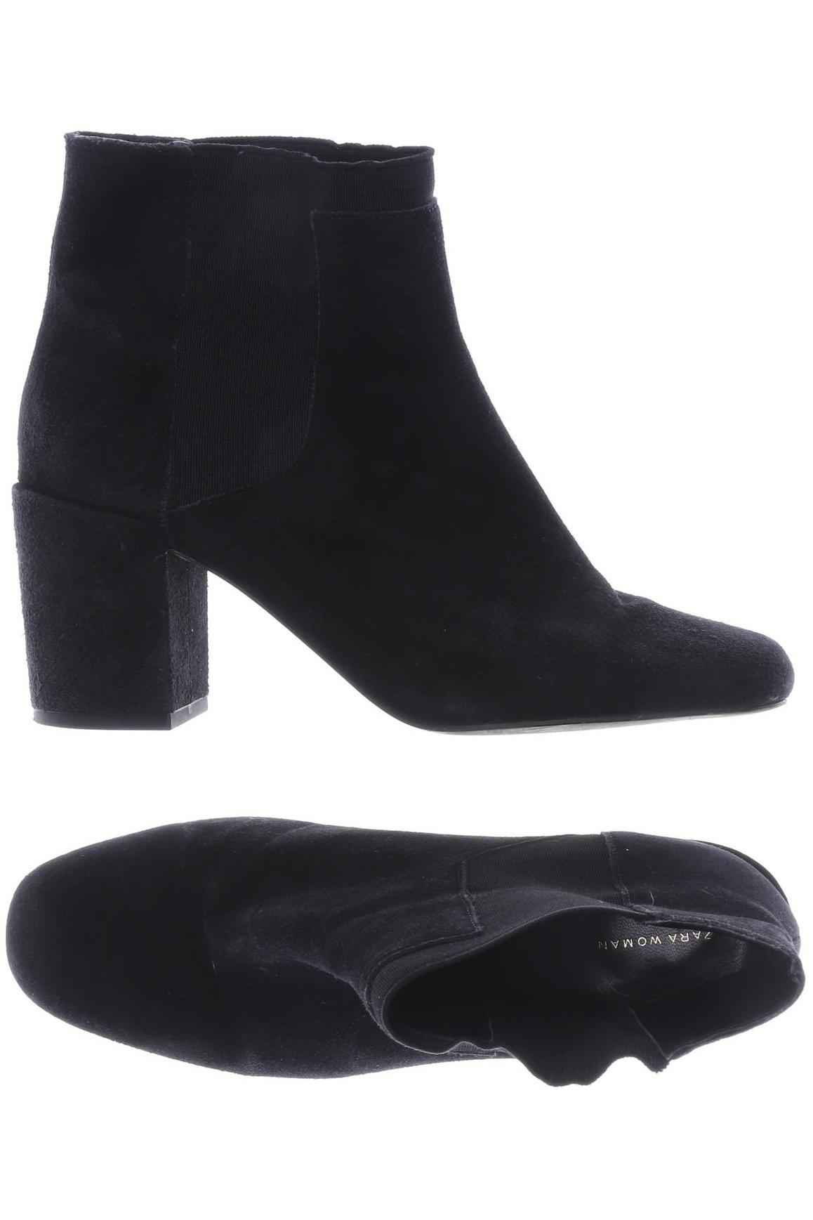 

ZARA Damen Stiefelette, schwarz