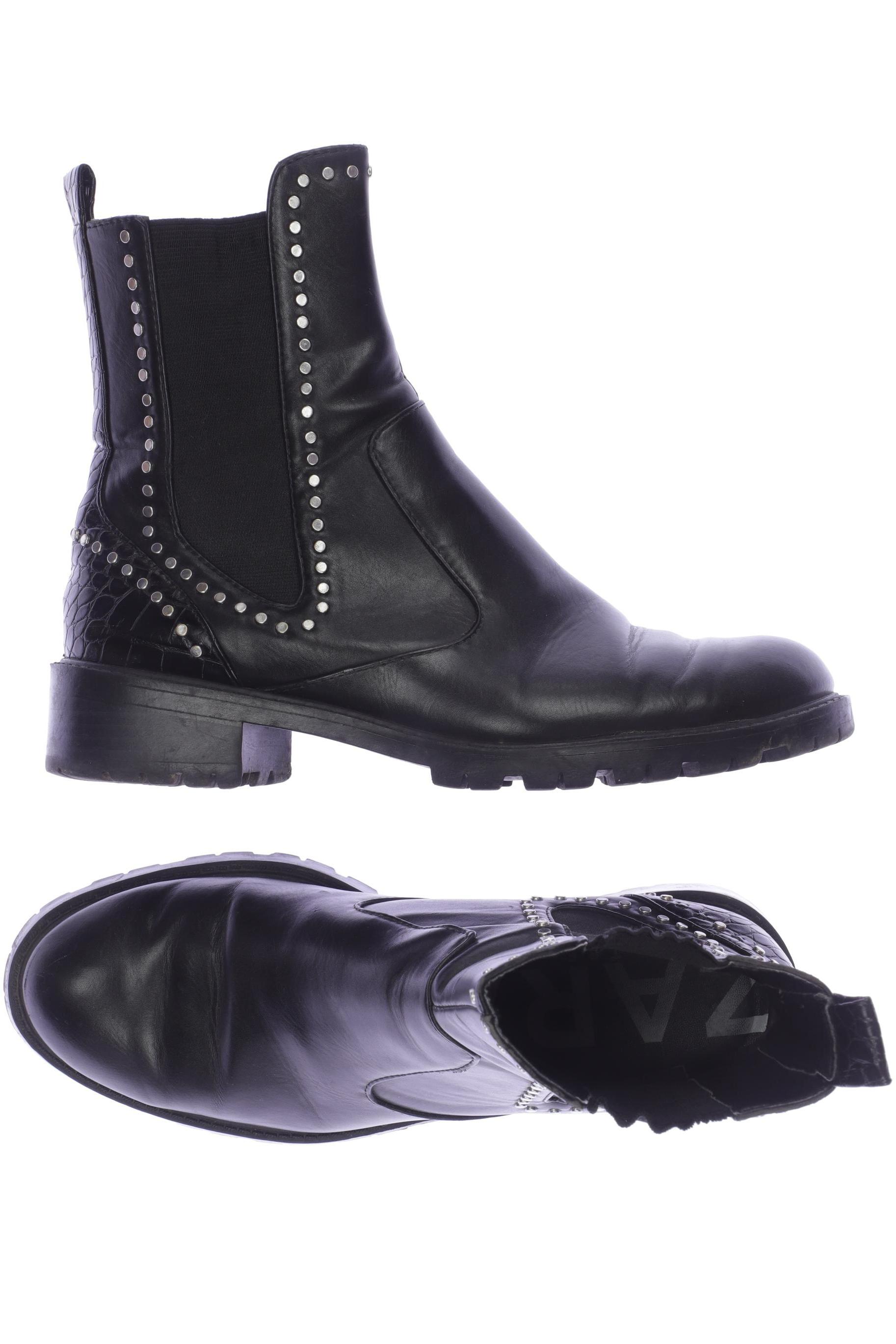 

ZARA Damen Stiefelette, schwarz