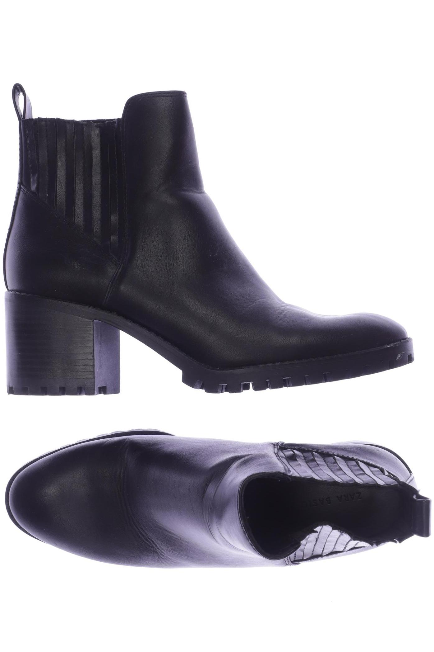 

ZARA Damen Stiefelette, schwarz