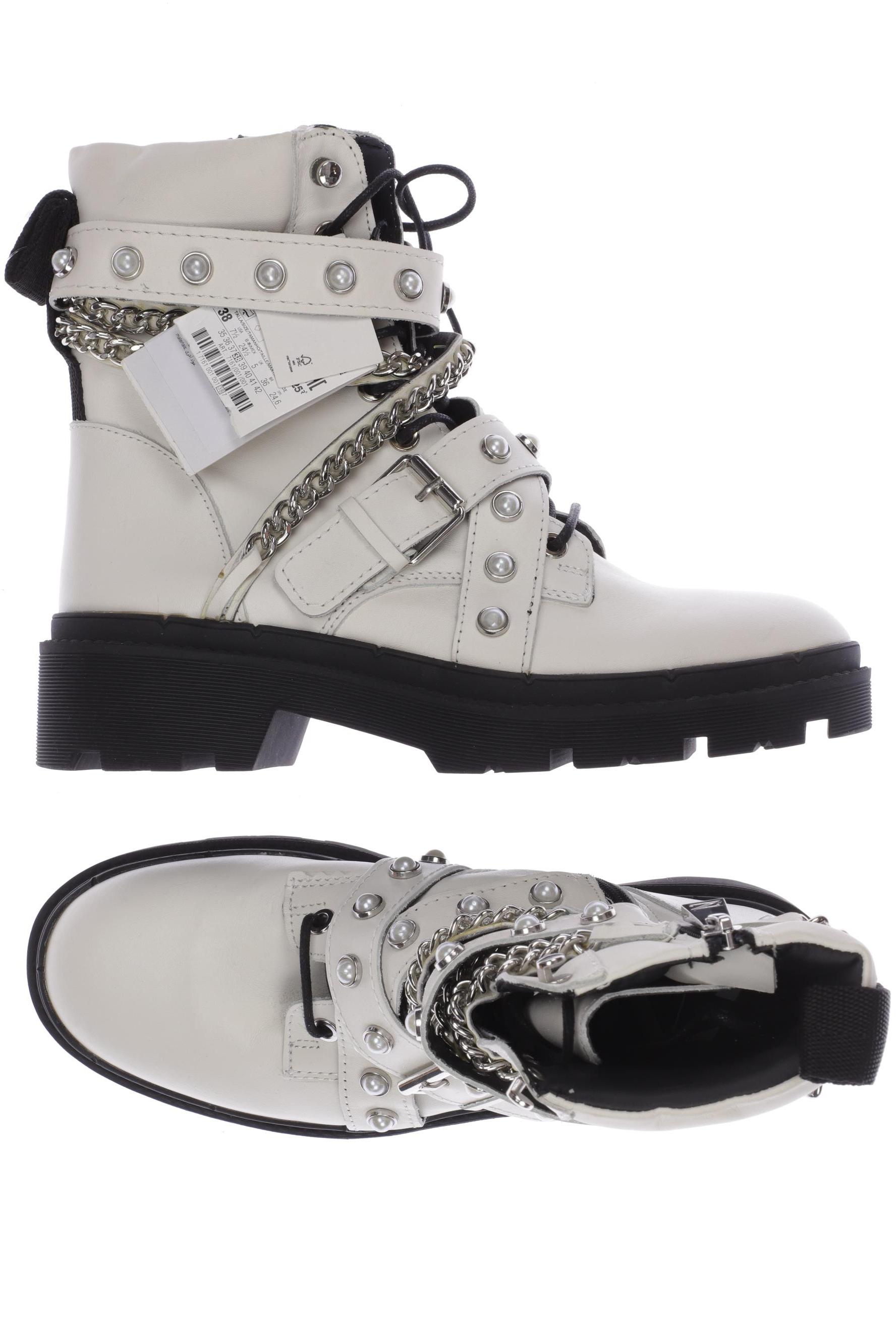 

Zara Damen Stiefelette, cremeweiß, Gr. 38