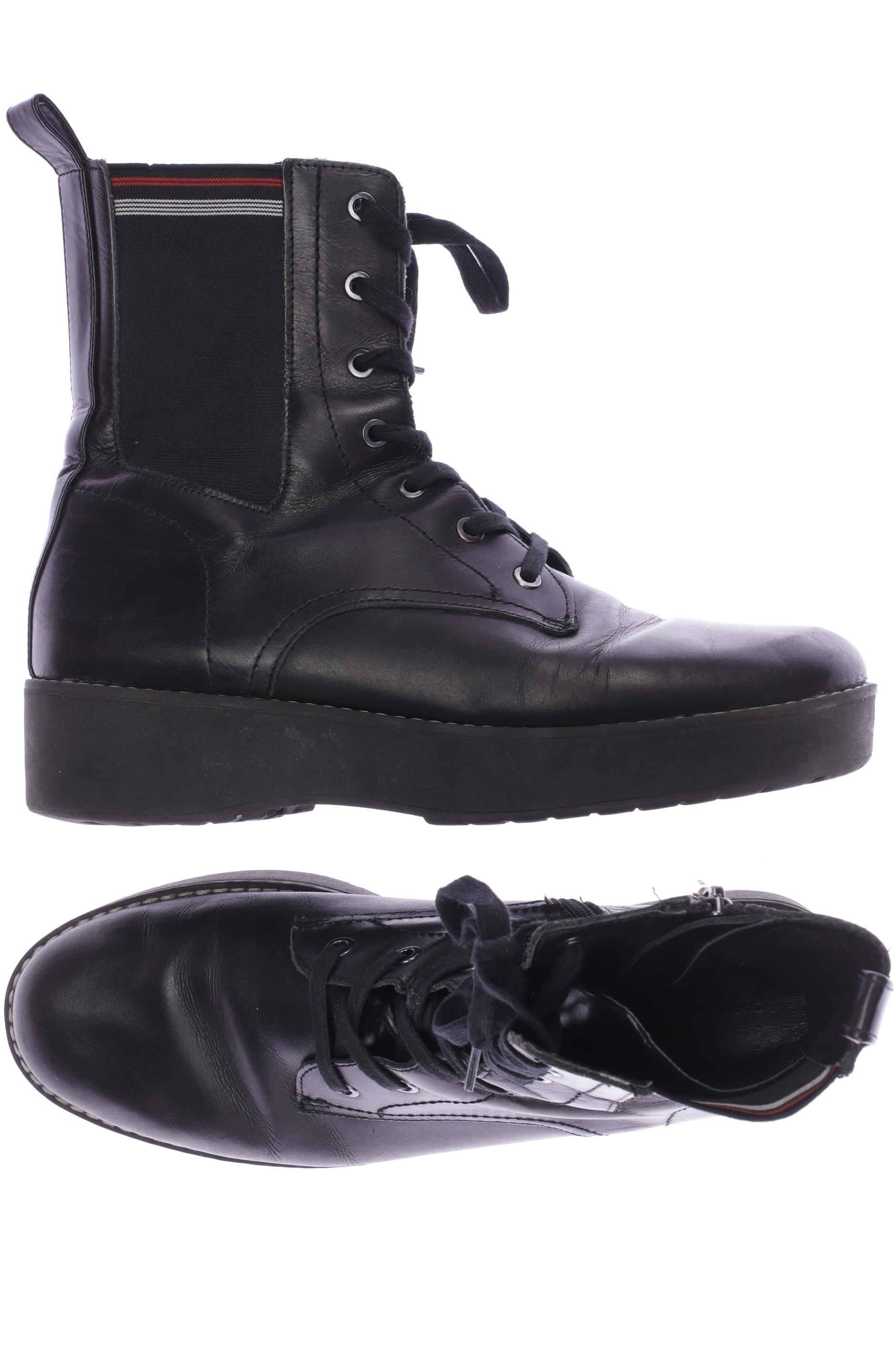 

ZARA Damen Stiefelette, schwarz