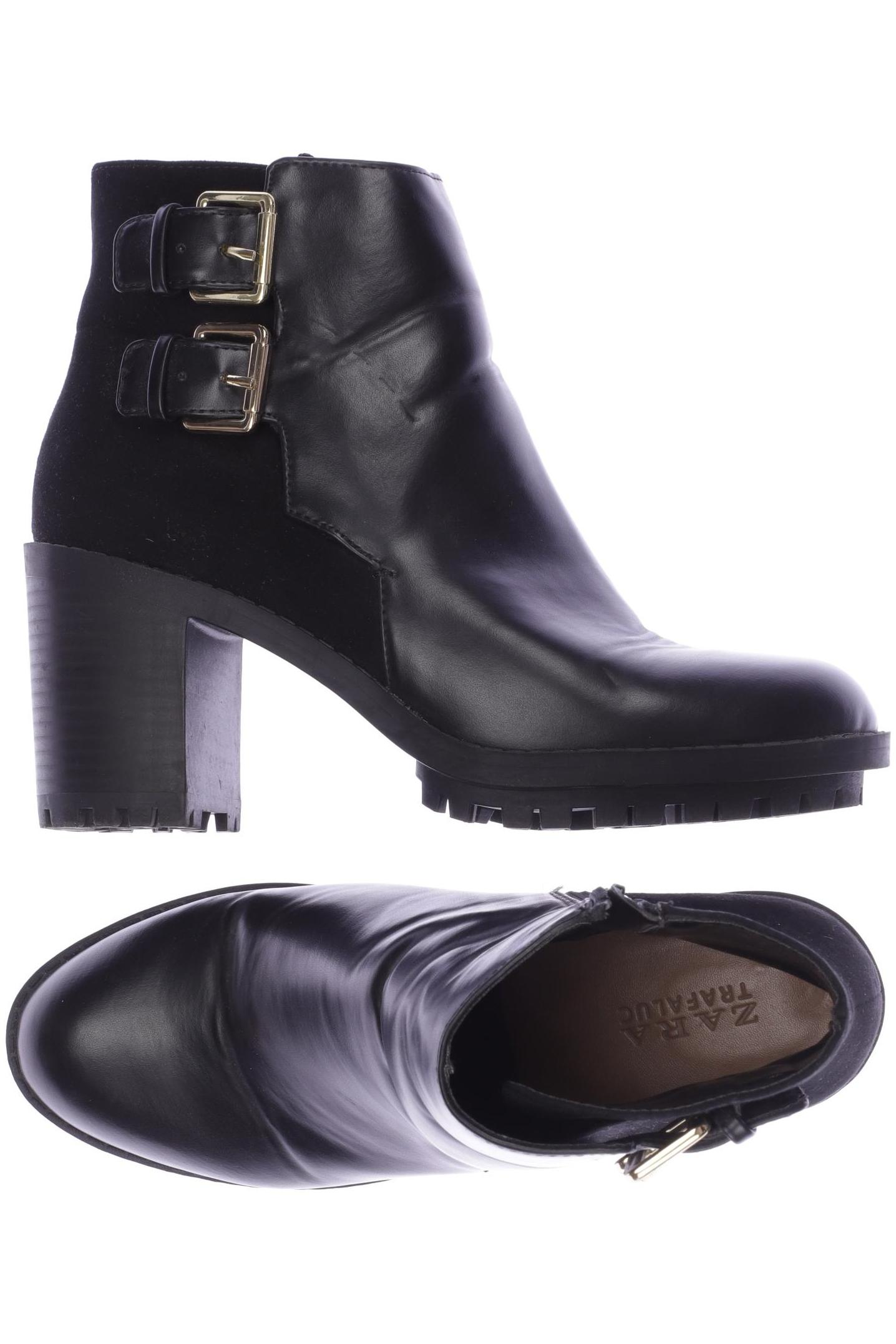 

ZARA Damen Stiefelette, schwarz