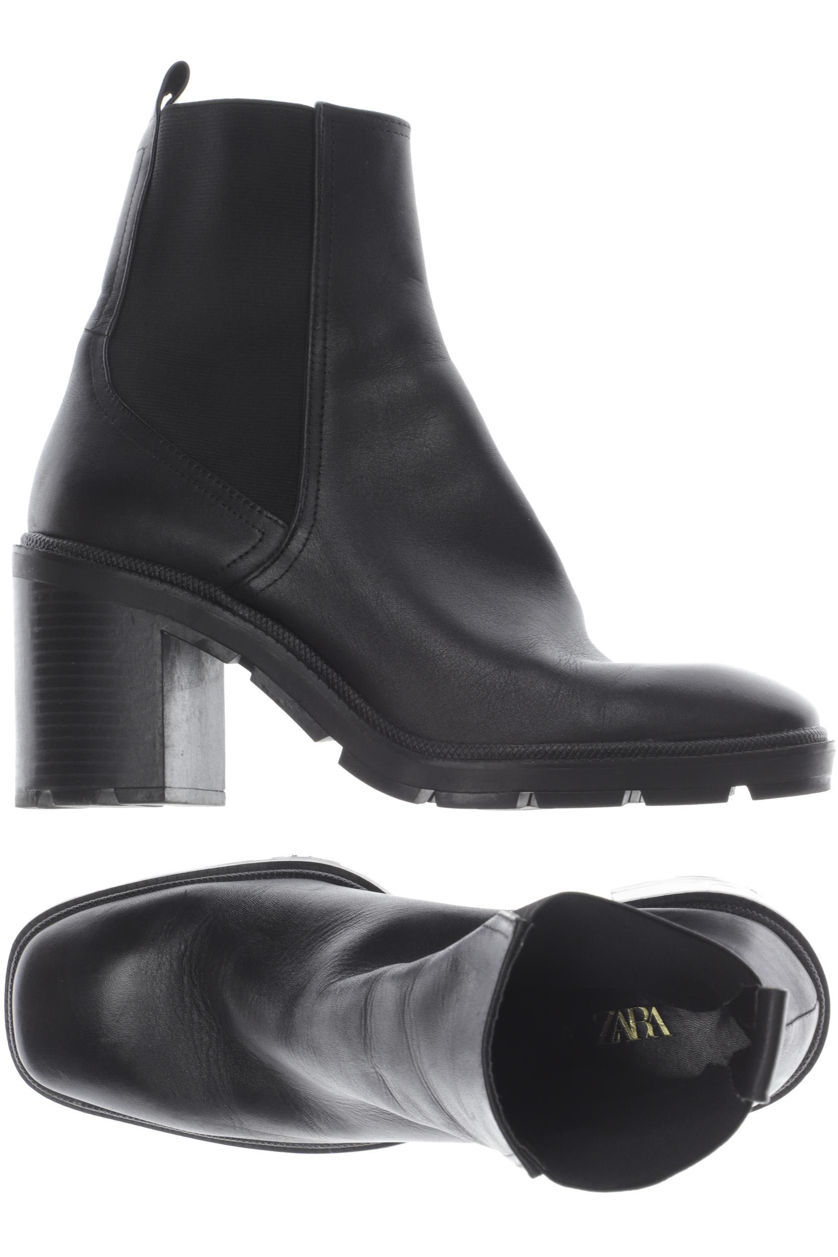 

ZARA Damen Stiefelette, schwarz