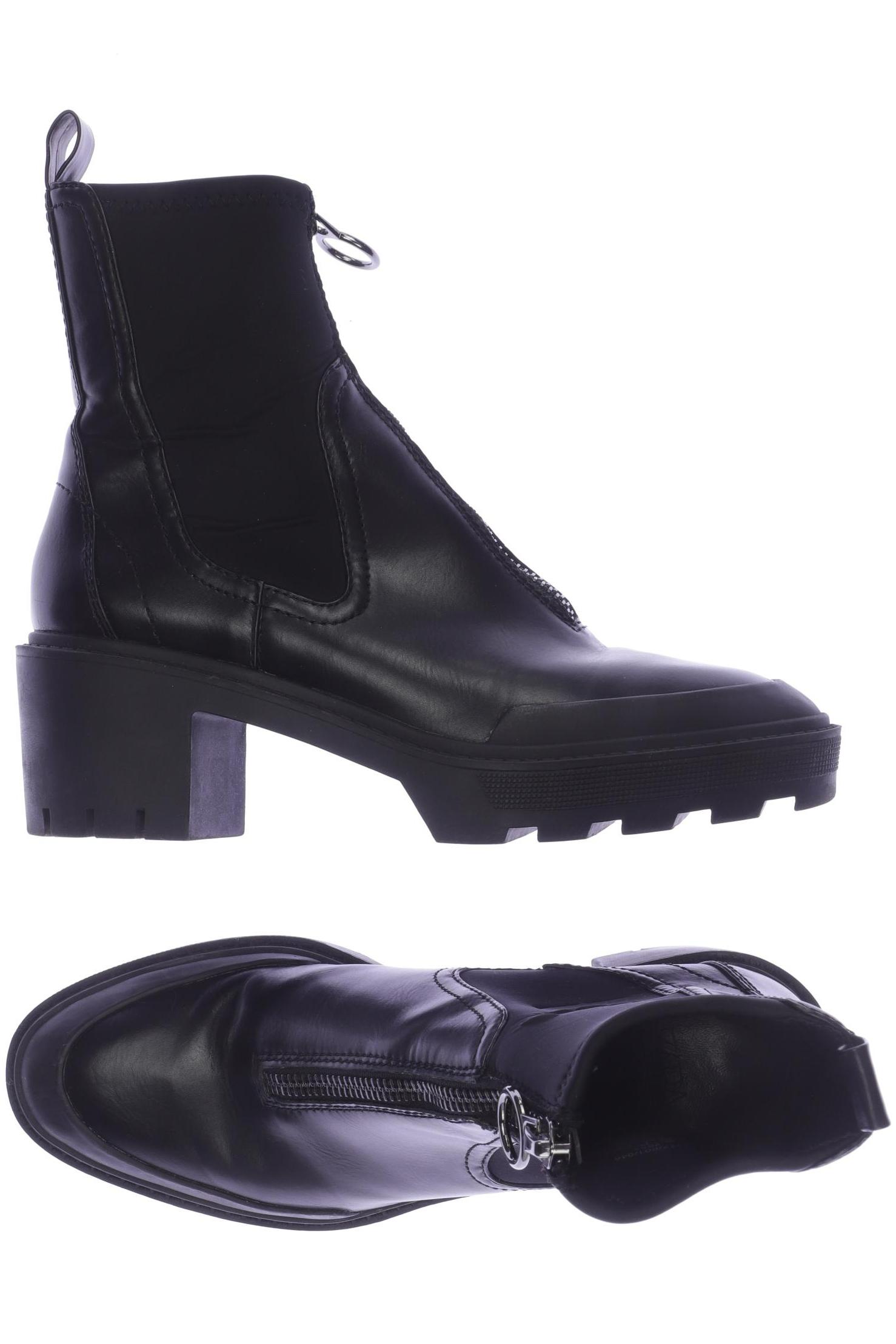 

ZARA Damen Stiefelette, schwarz