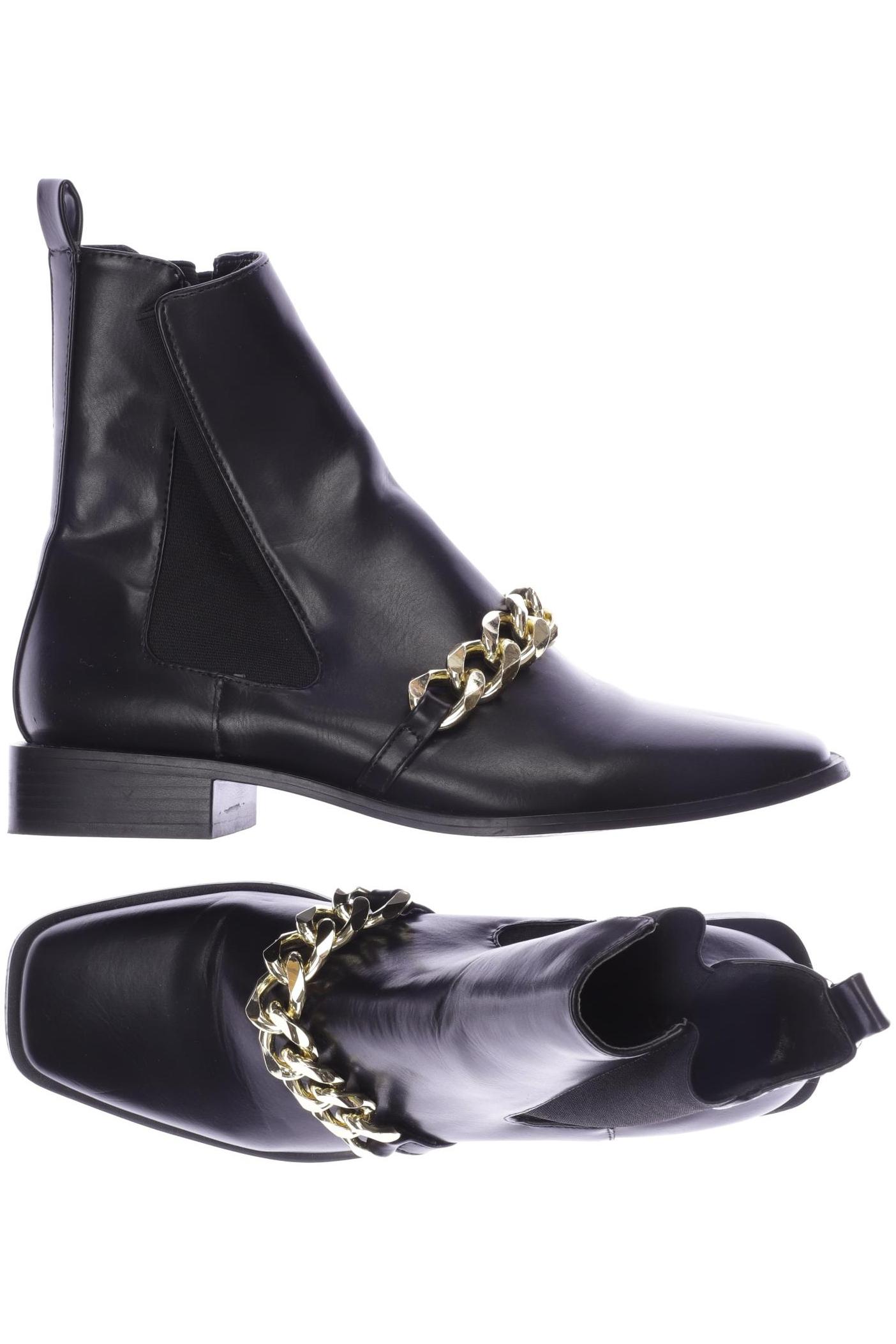 

ZARA Damen Stiefelette, schwarz