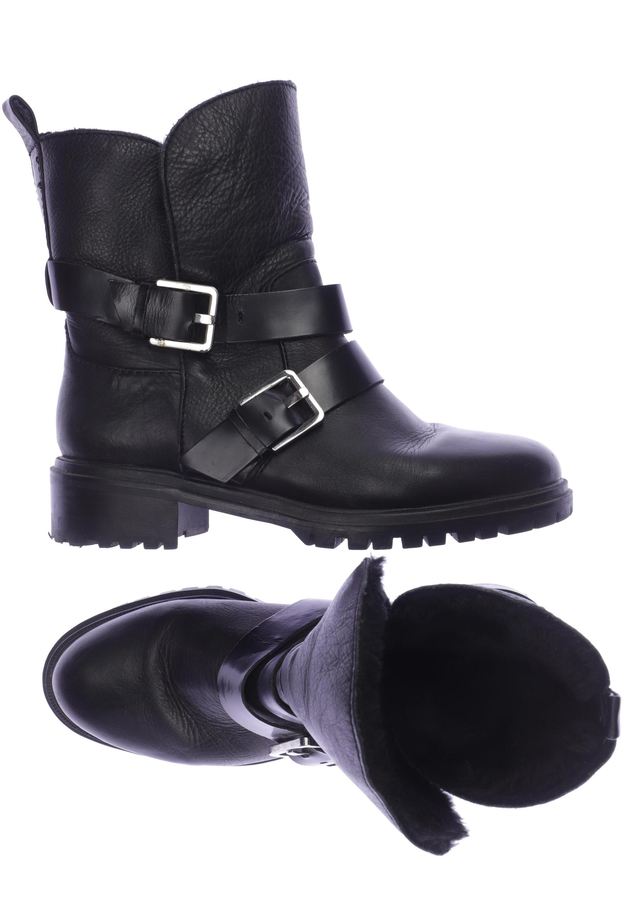

ZARA Damen Stiefelette, schwarz