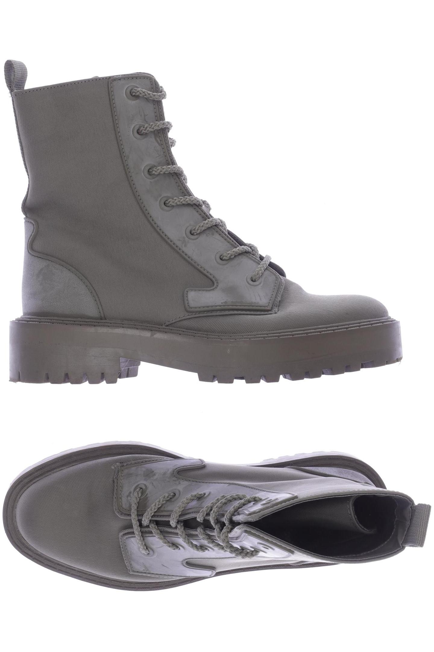 

ZARA Damen Stiefelette, grün