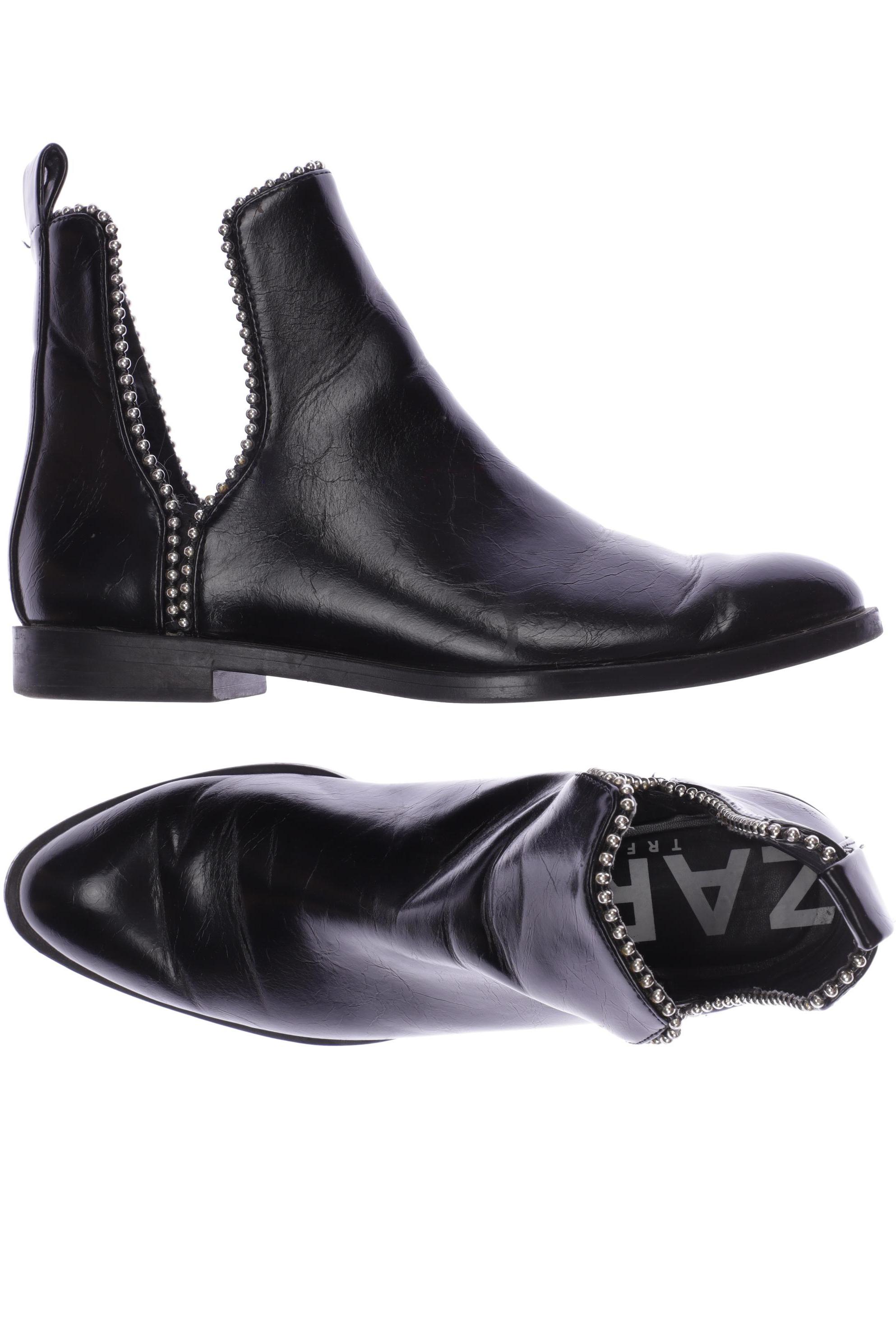 

ZARA Damen Stiefelette, schwarz