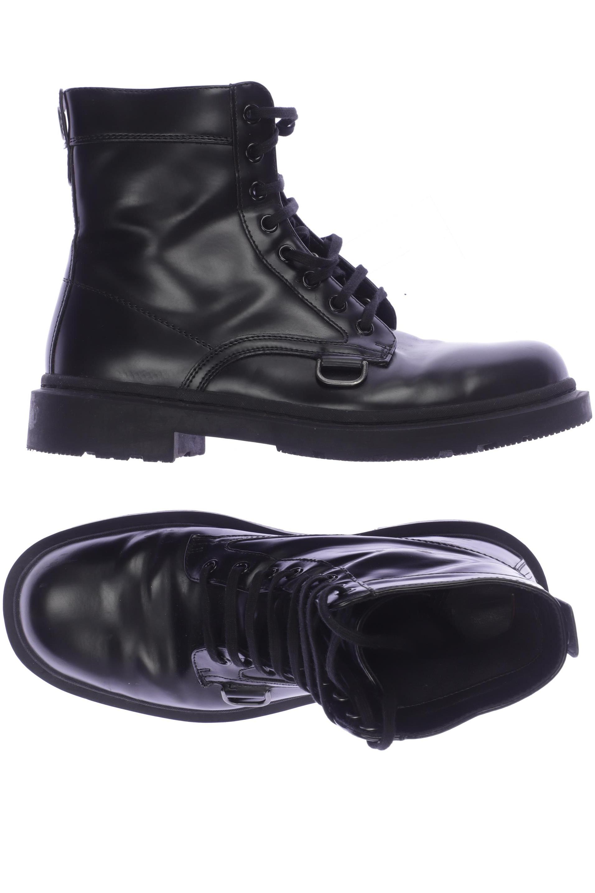 

ZARA Damen Stiefelette, schwarz