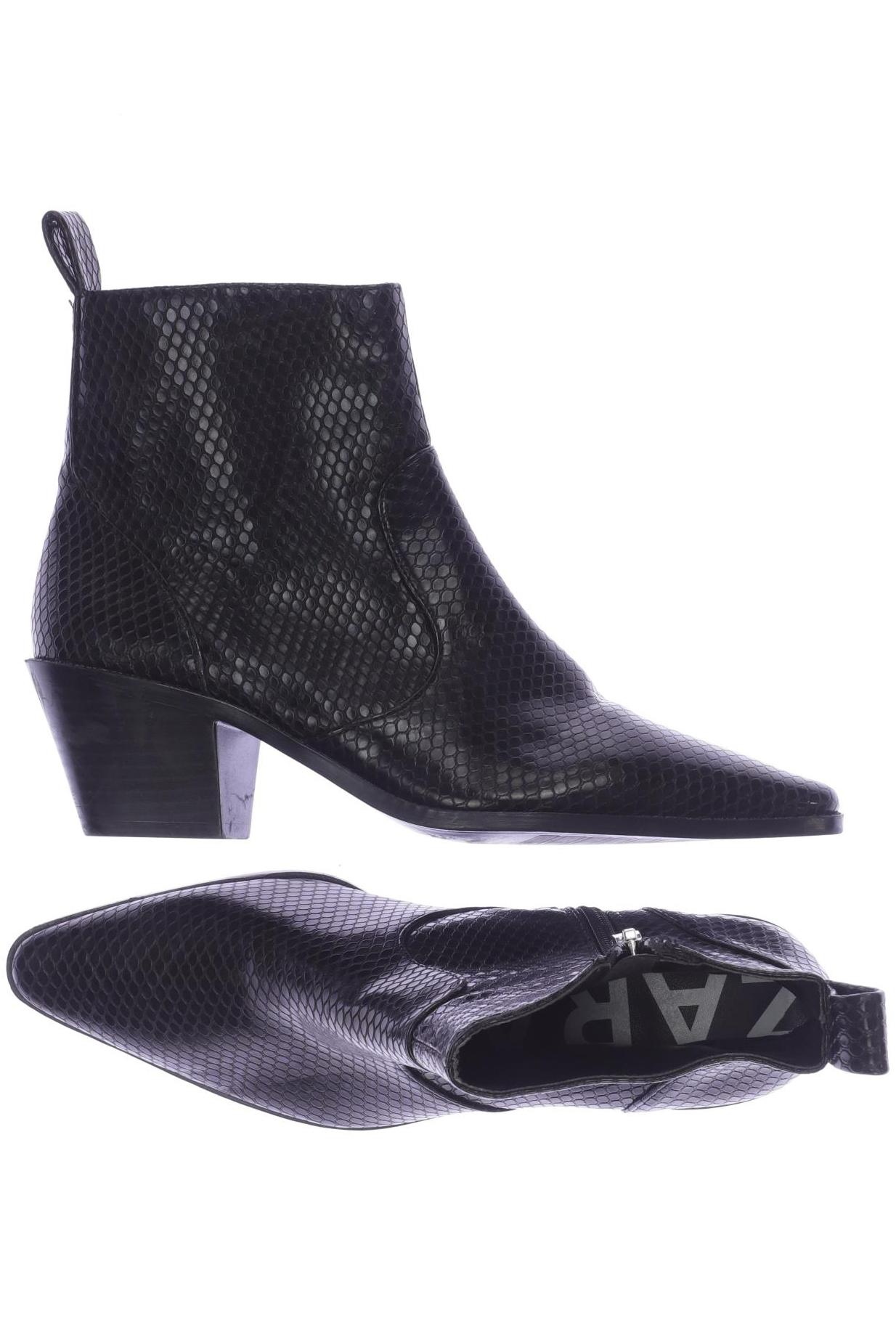 

ZARA Damen Stiefelette, schwarz