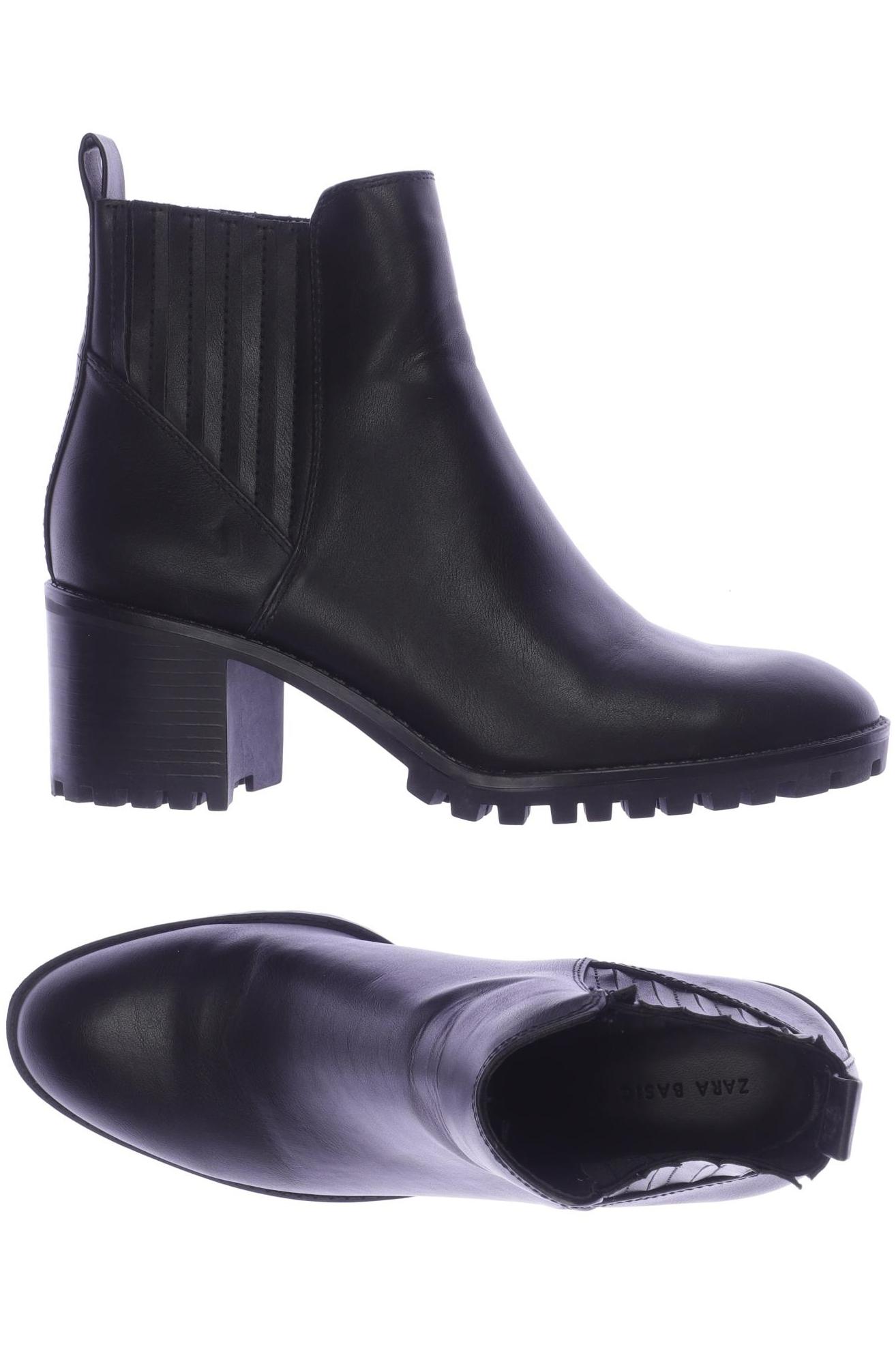 

ZARA Damen Stiefelette, schwarz