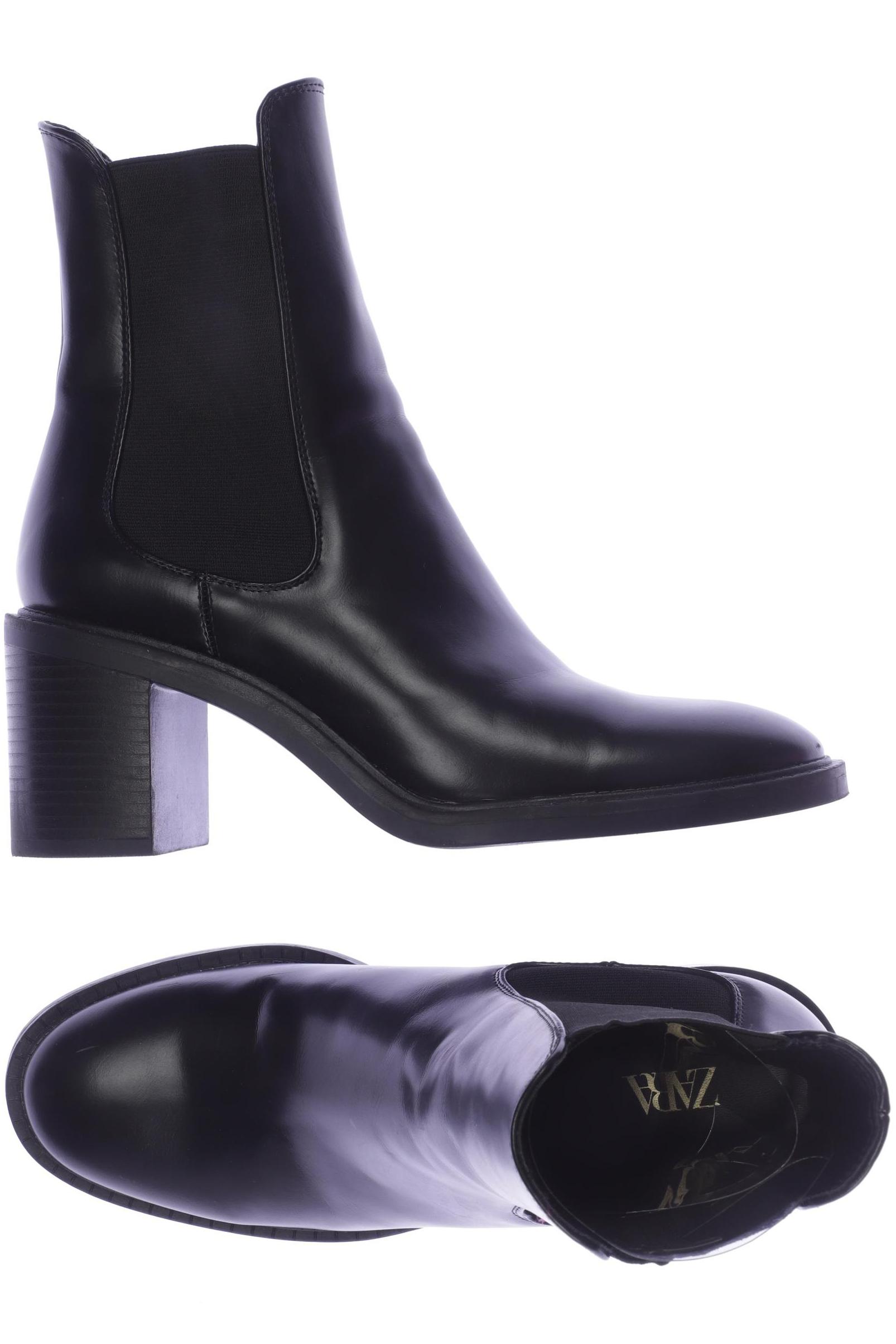 

ZARA Damen Stiefelette, schwarz