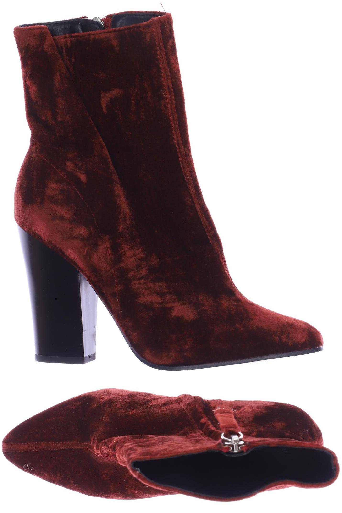 

ZARA Damen Stiefelette, bordeaux