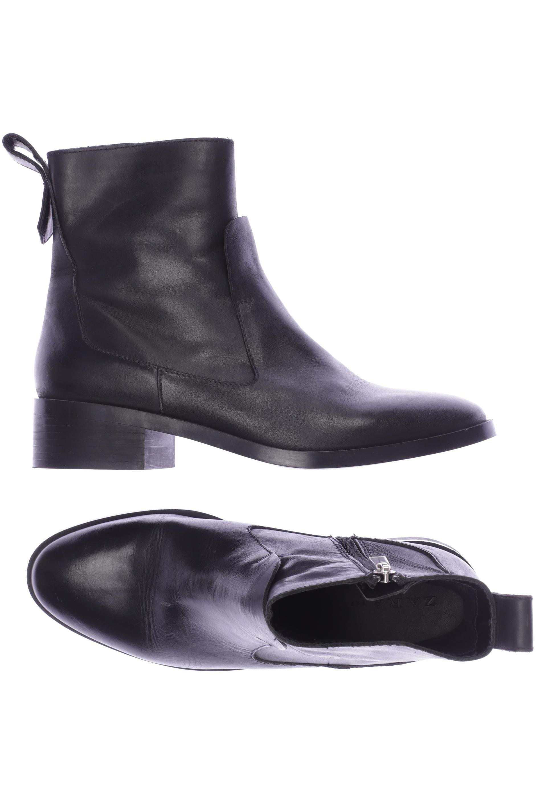 

ZARA Damen Stiefelette, schwarz