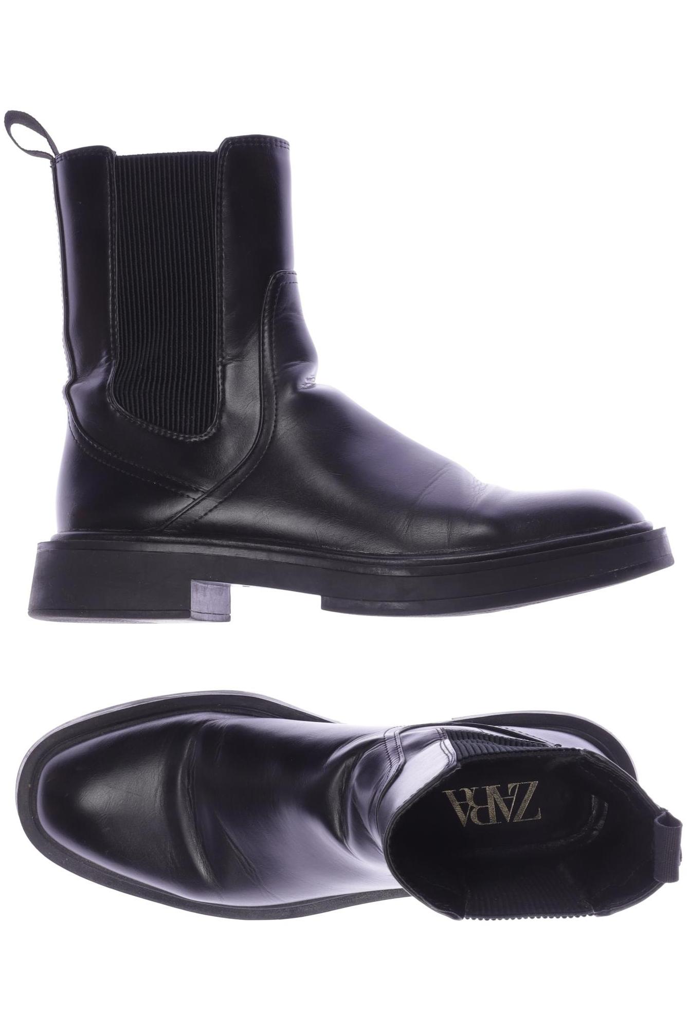 

ZARA Damen Stiefelette, schwarz