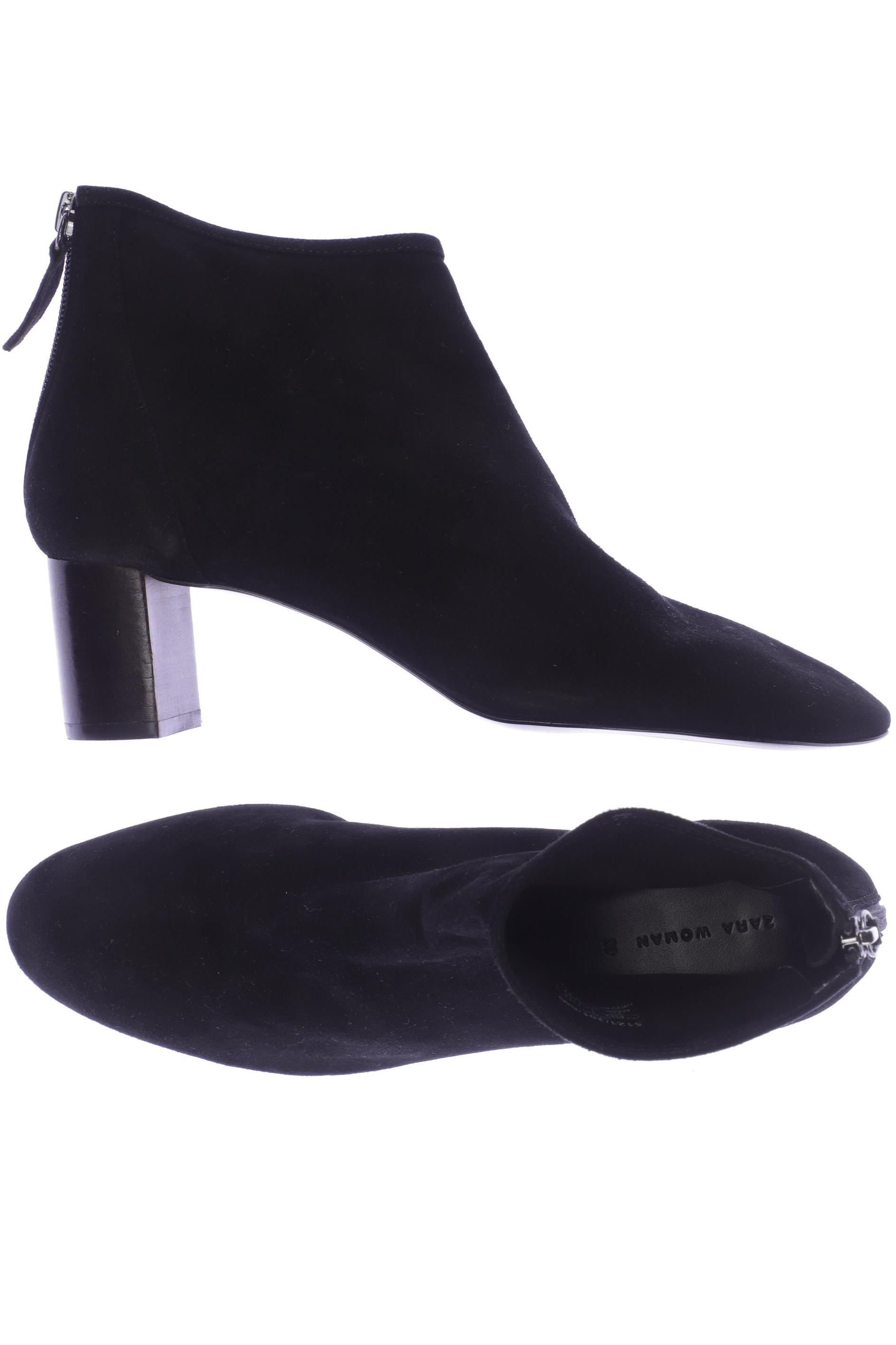 

ZARA Damen Stiefelette, schwarz