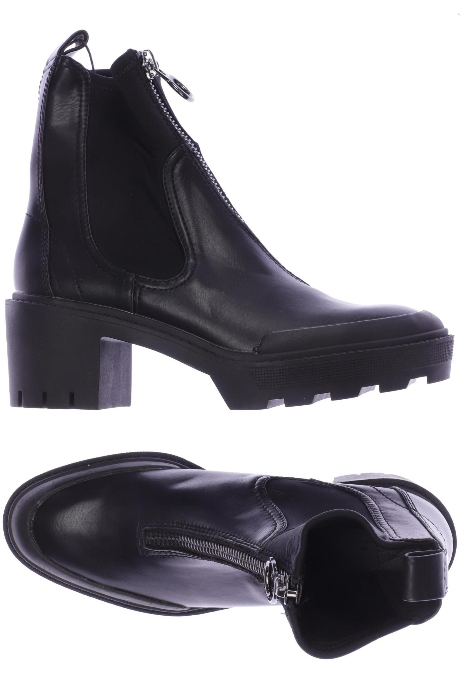 

ZARA Damen Stiefelette, schwarz