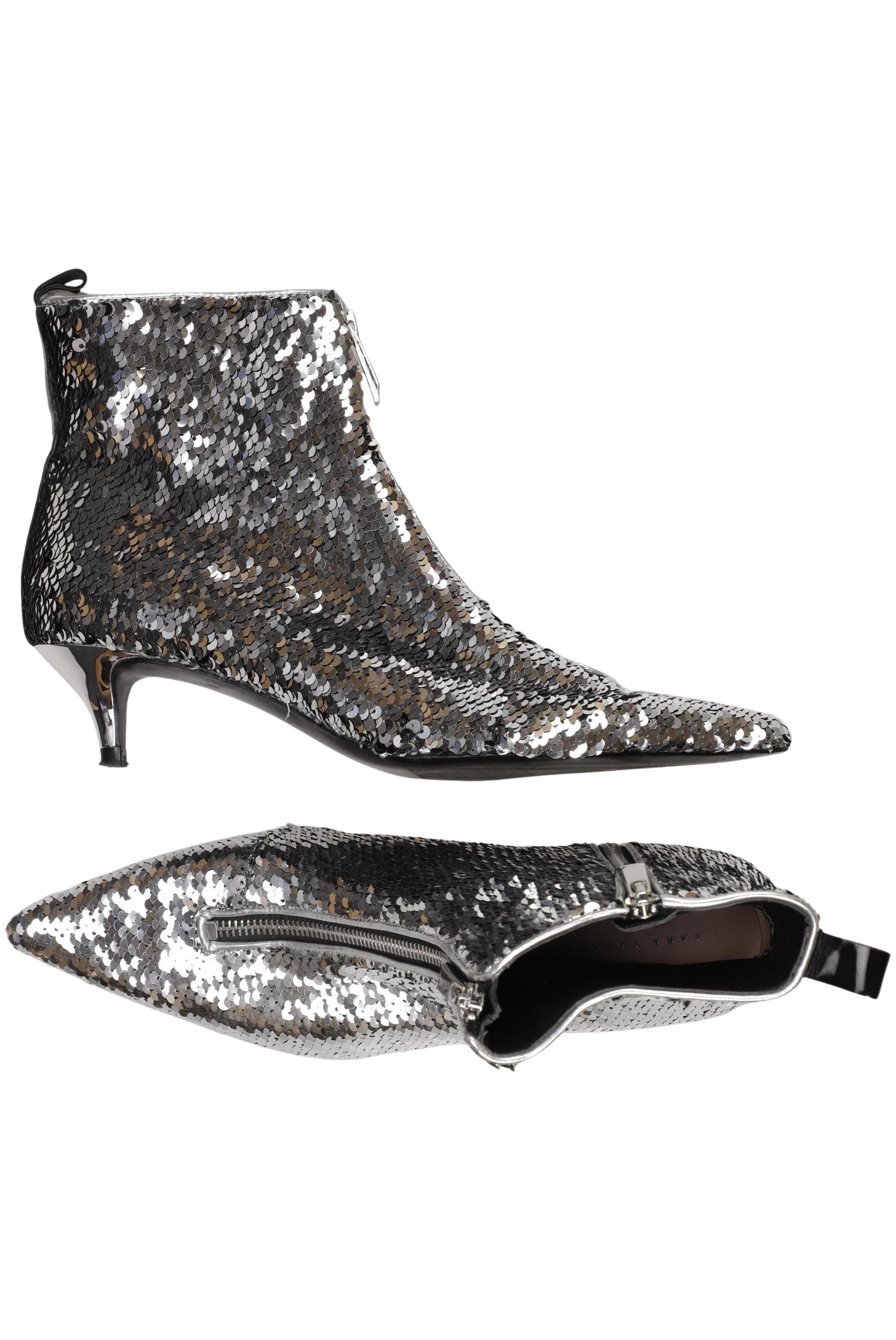 

Zara Damen Stiefelette, silber, Gr. 38