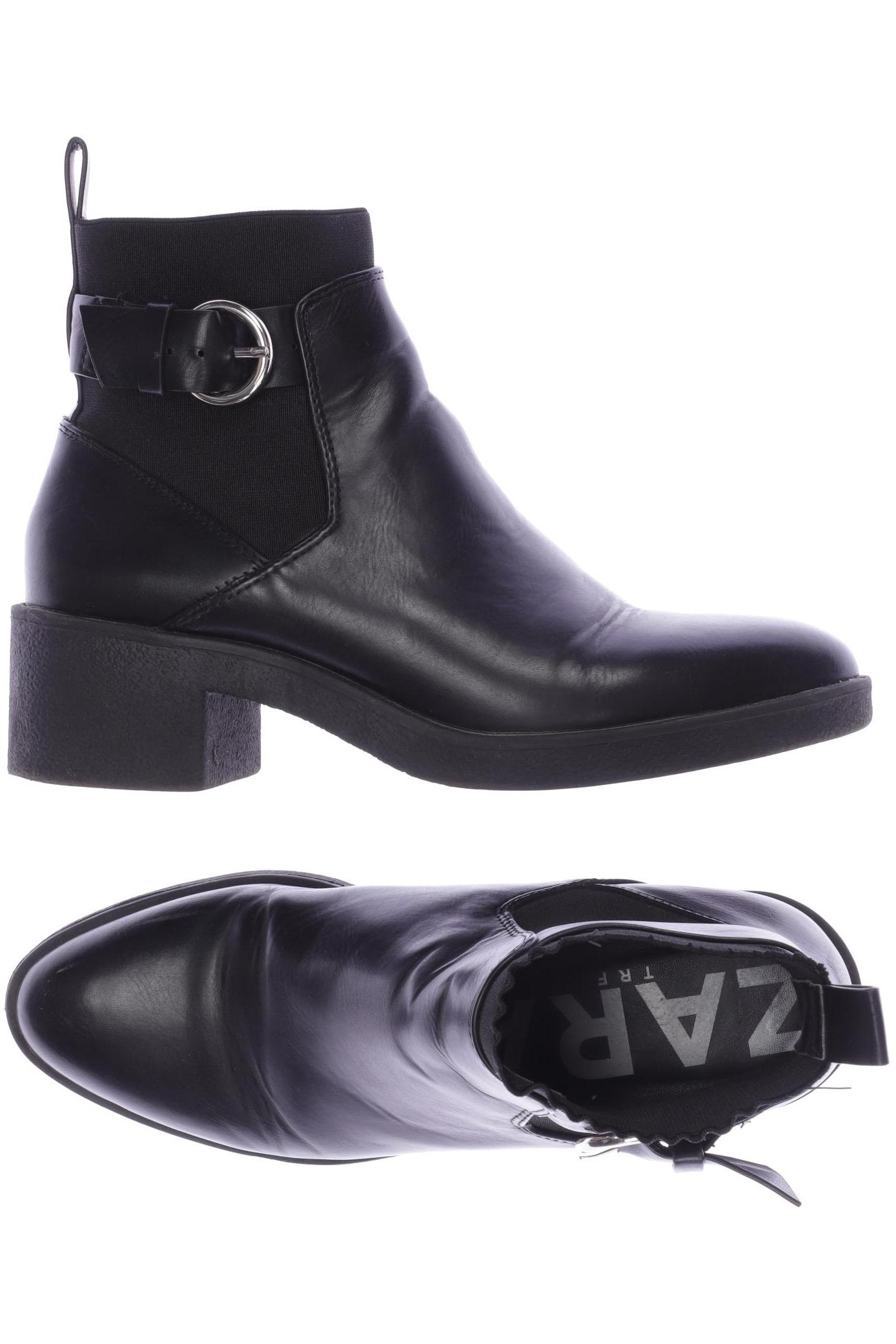

ZARA Damen Stiefelette, schwarz