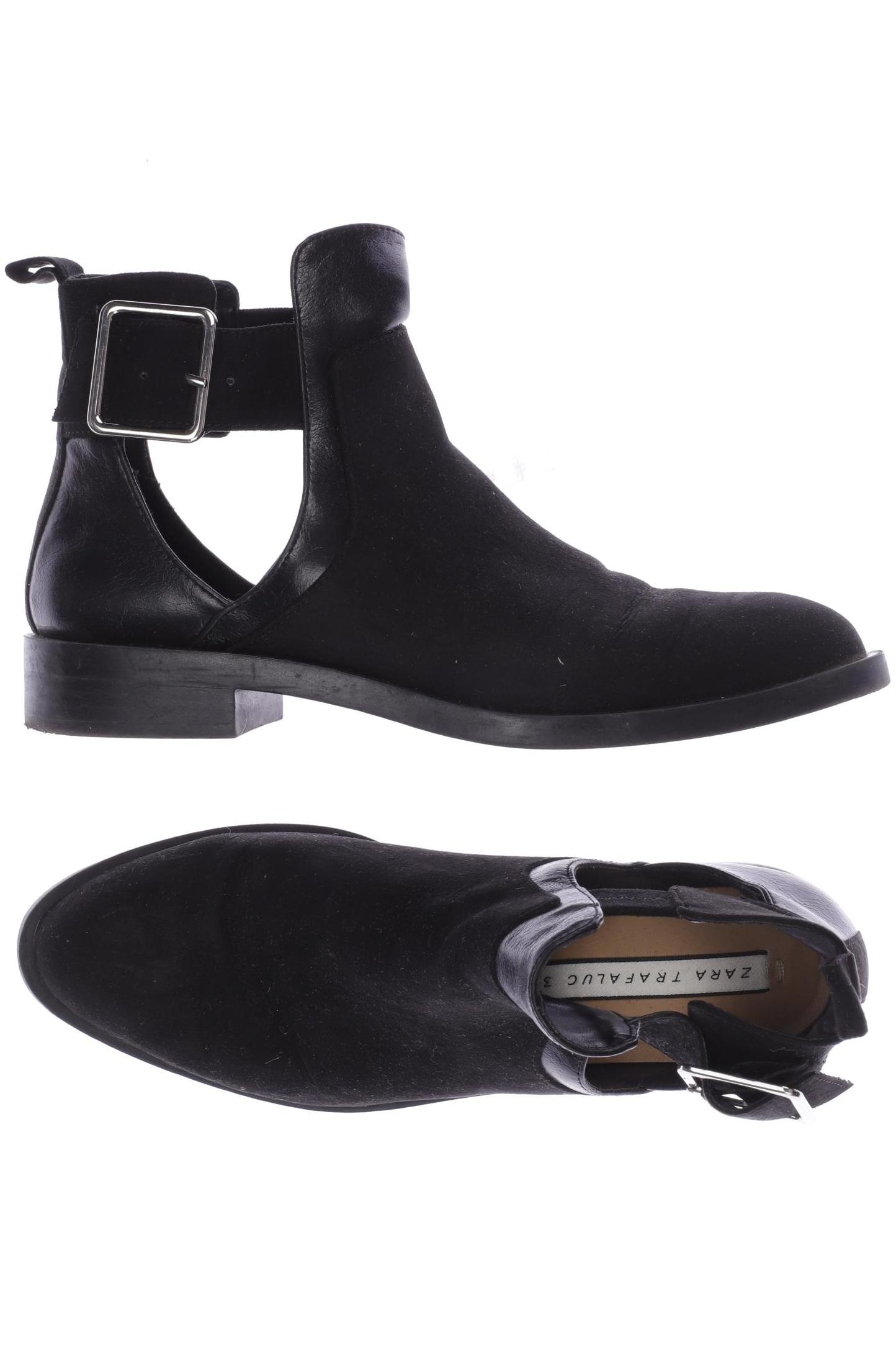 

ZARA Damen Stiefelette, schwarz