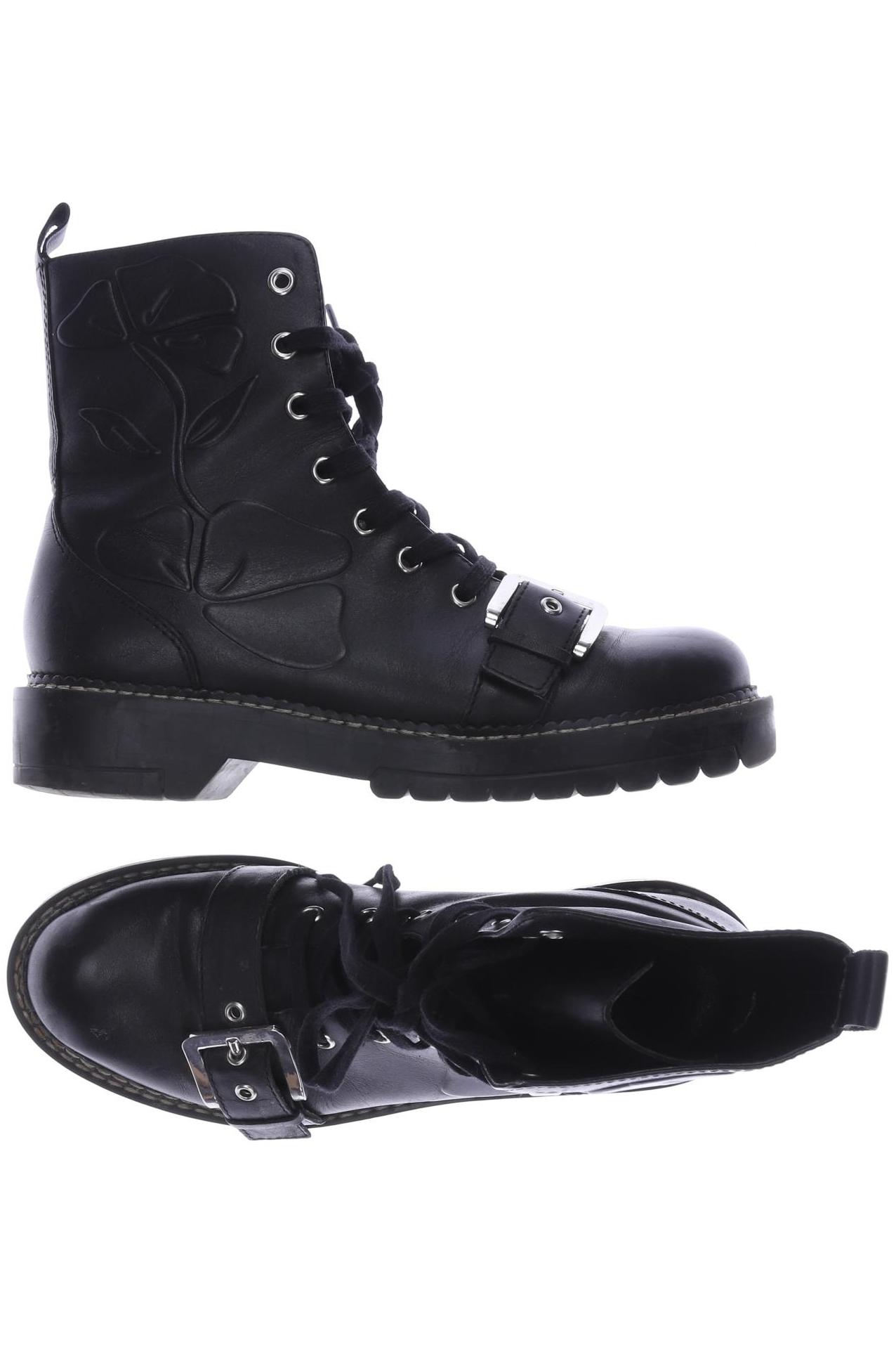 

ZARA Damen Stiefelette, schwarz