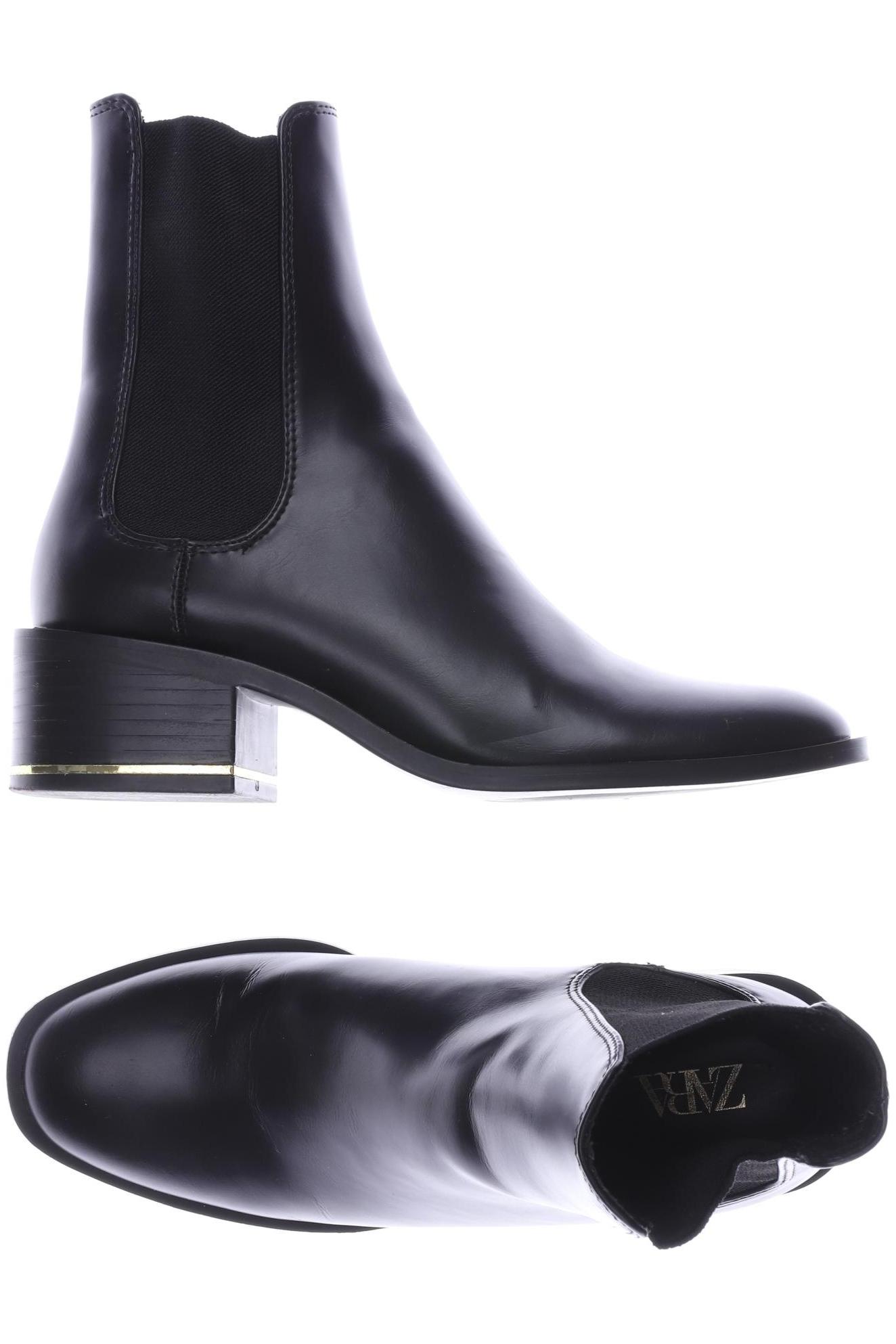 

ZARA Damen Stiefelette, schwarz
