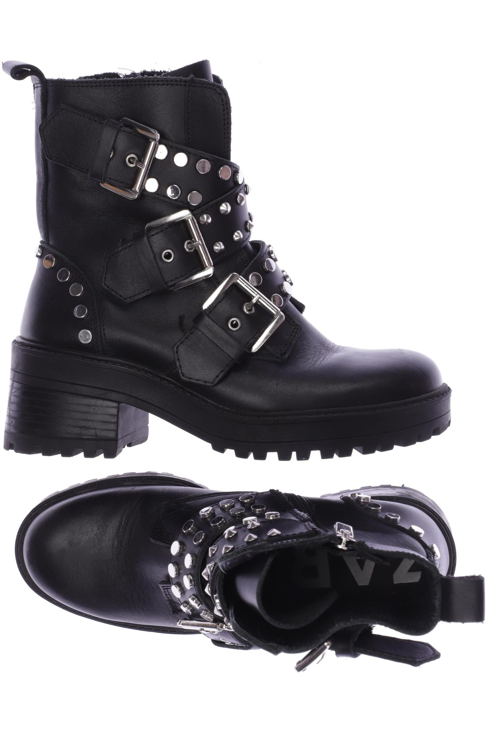 

ZARA Damen Stiefelette, schwarz