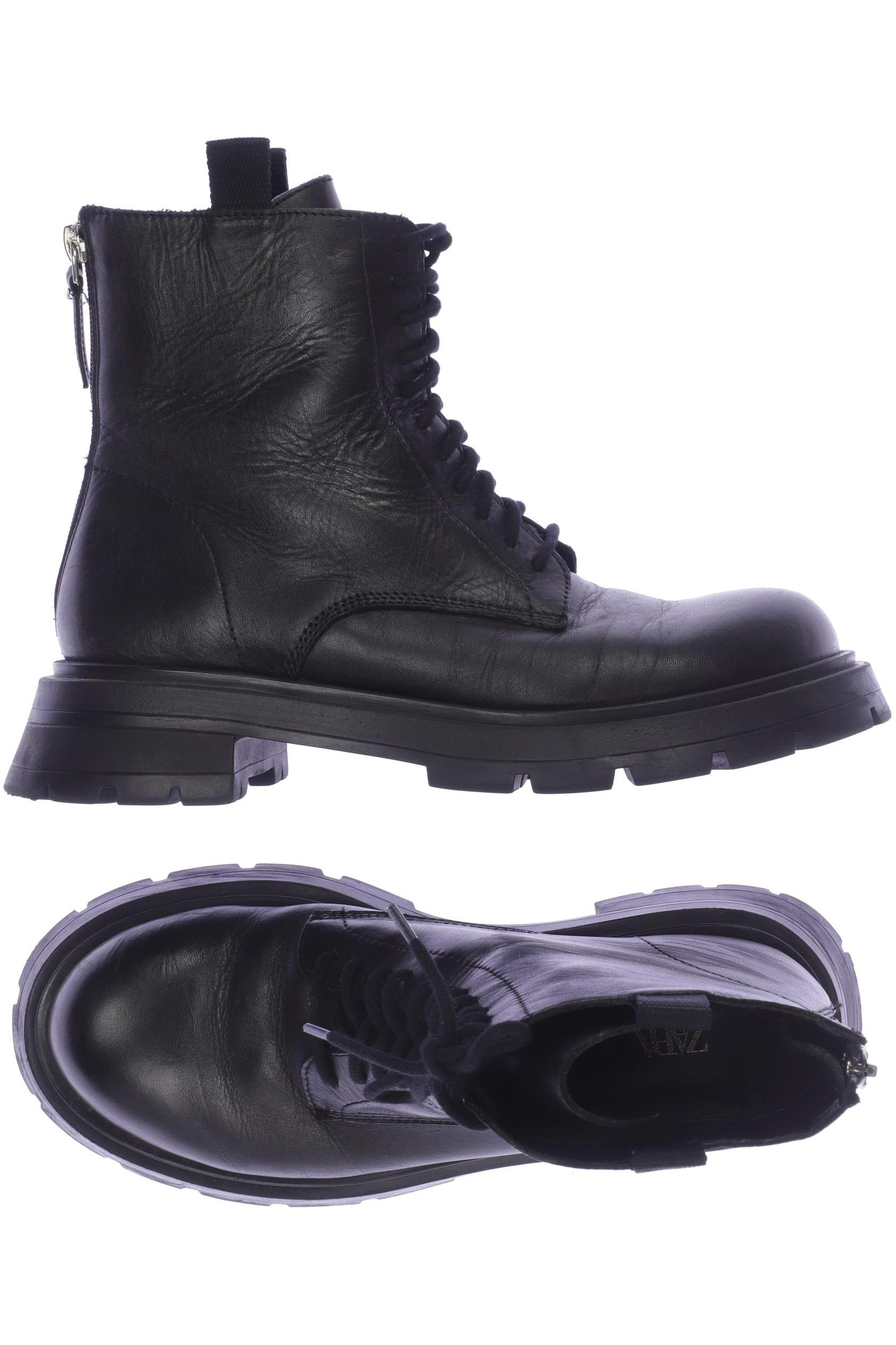 

ZARA Damen Stiefelette, schwarz