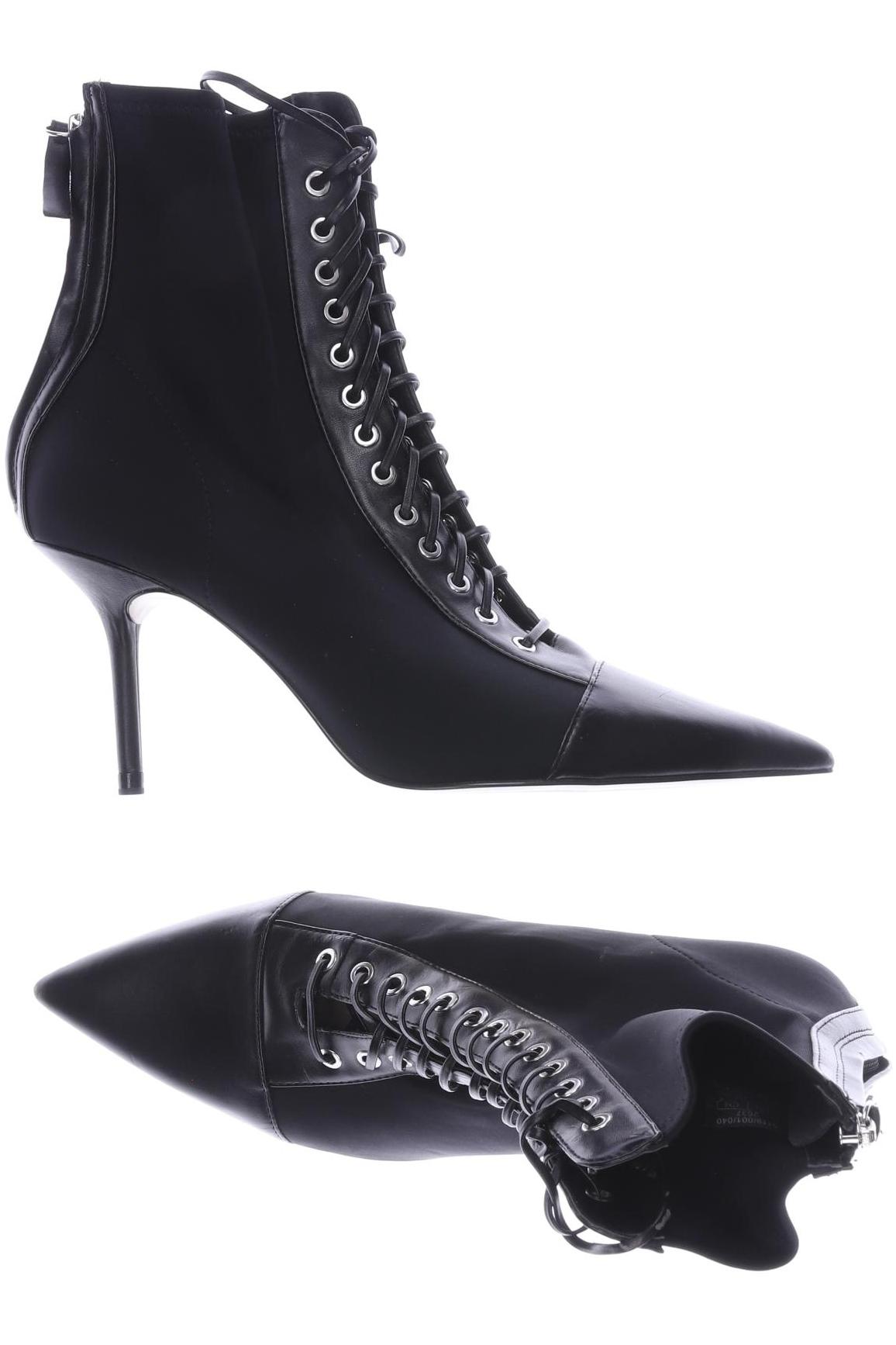 

ZARA Damen Stiefelette, schwarz