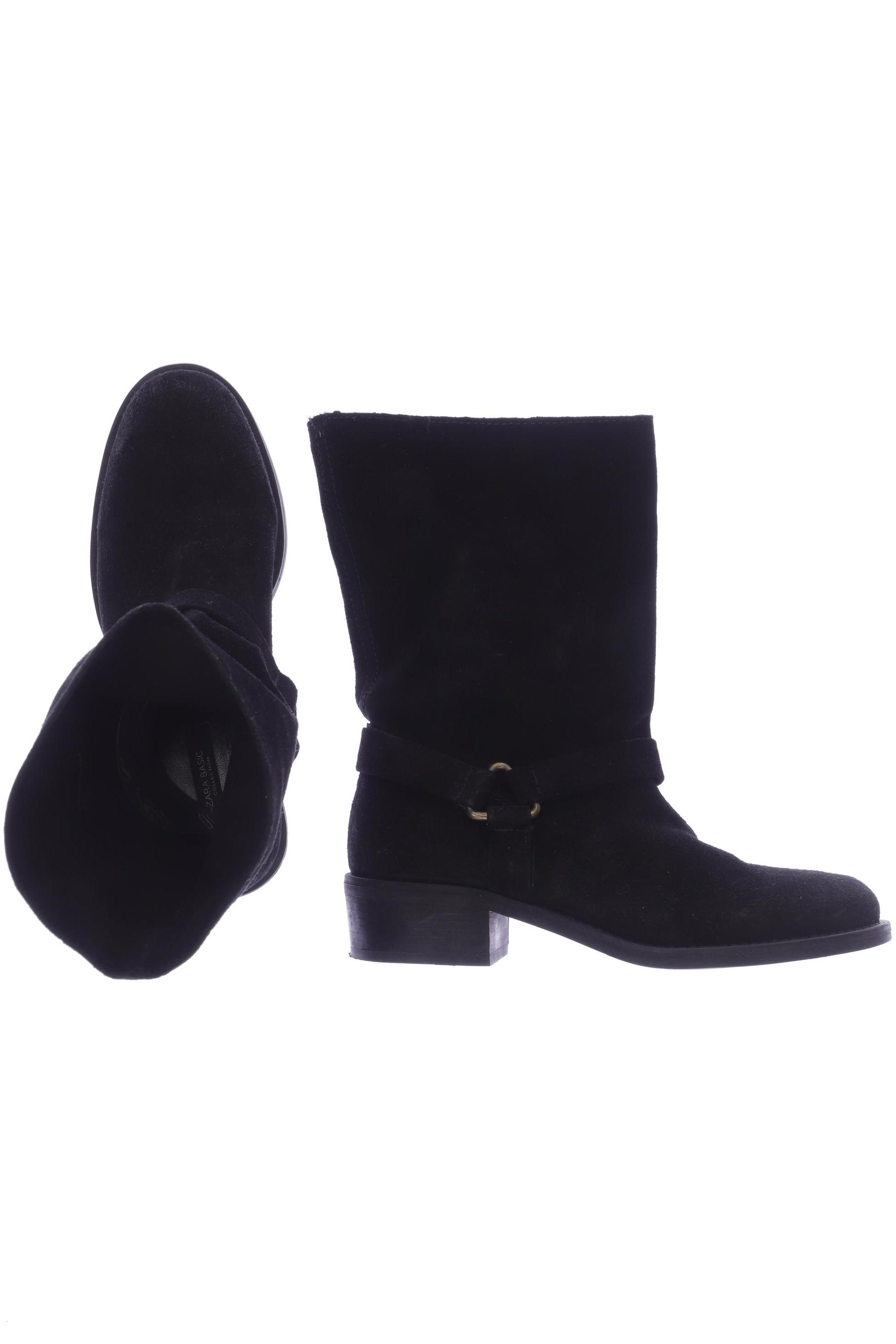 

ZARA Damen Stiefelette, schwarz