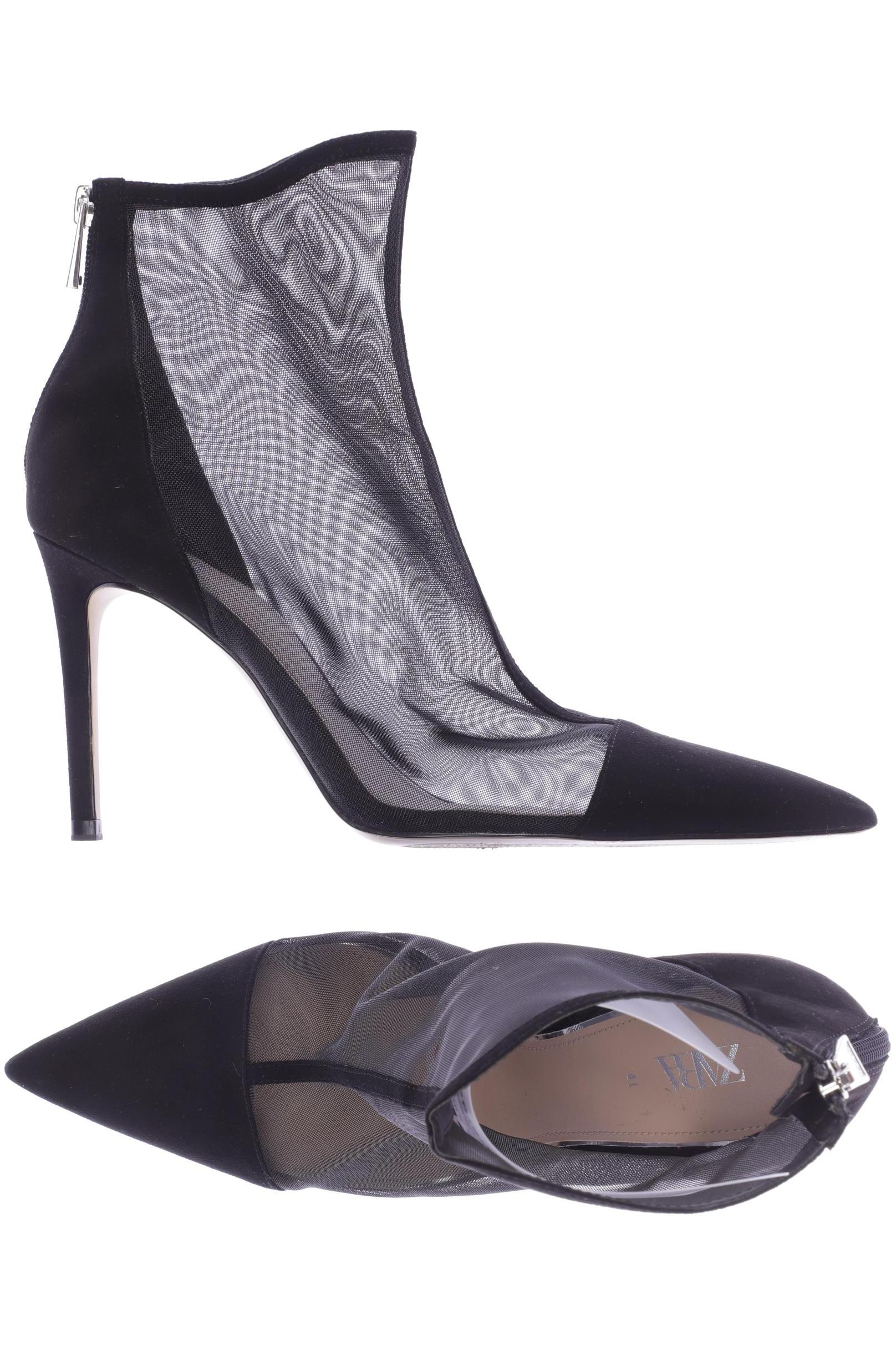 

ZARA Damen Stiefelette, schwarz