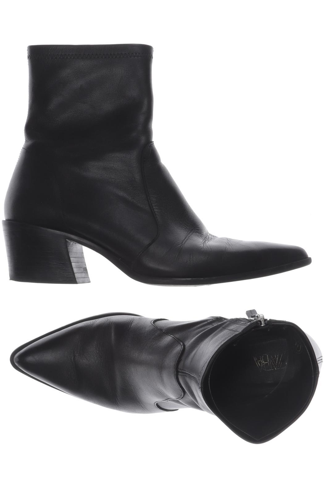 

ZARA Damen Stiefelette, schwarz