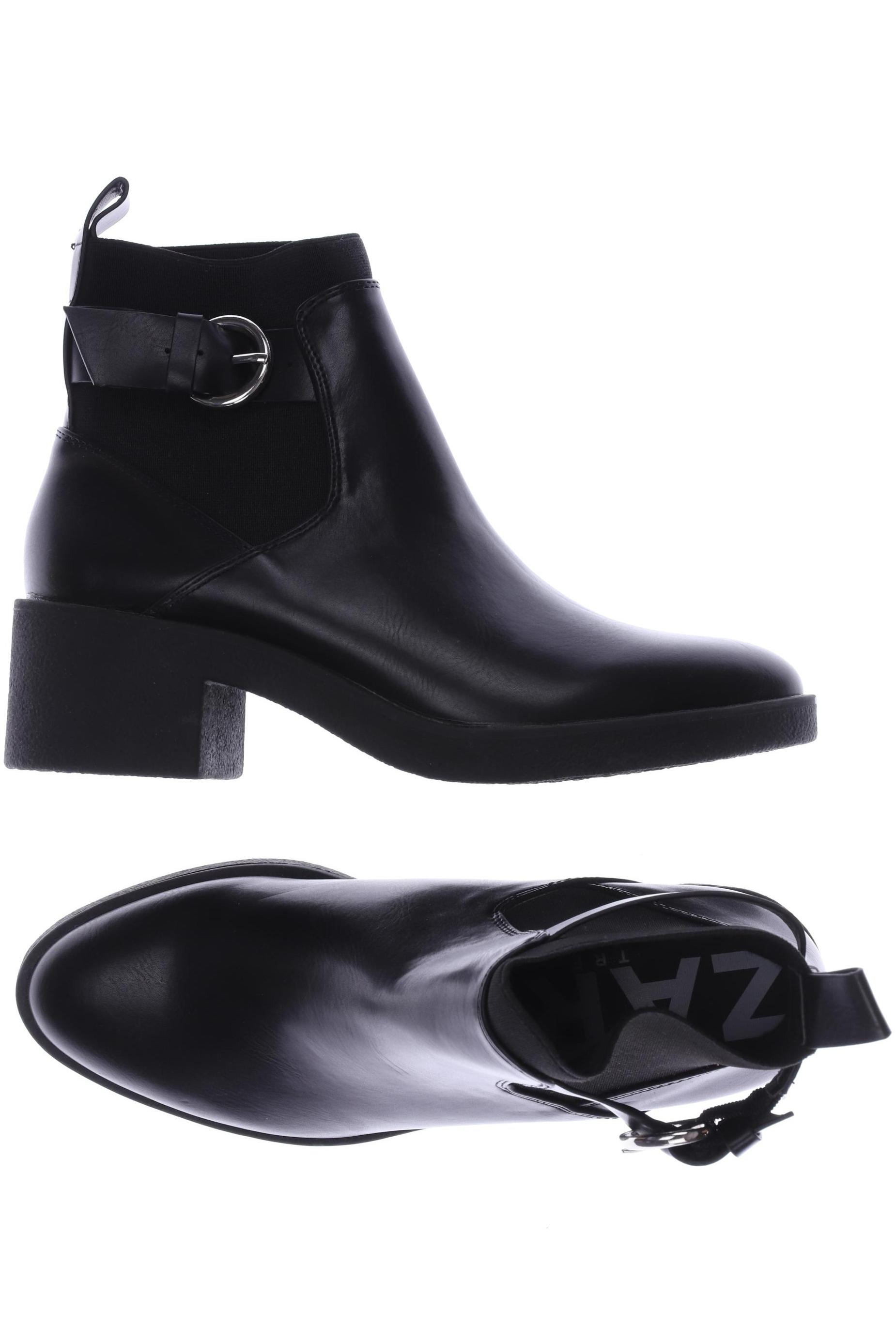 

ZARA Damen Stiefelette, schwarz