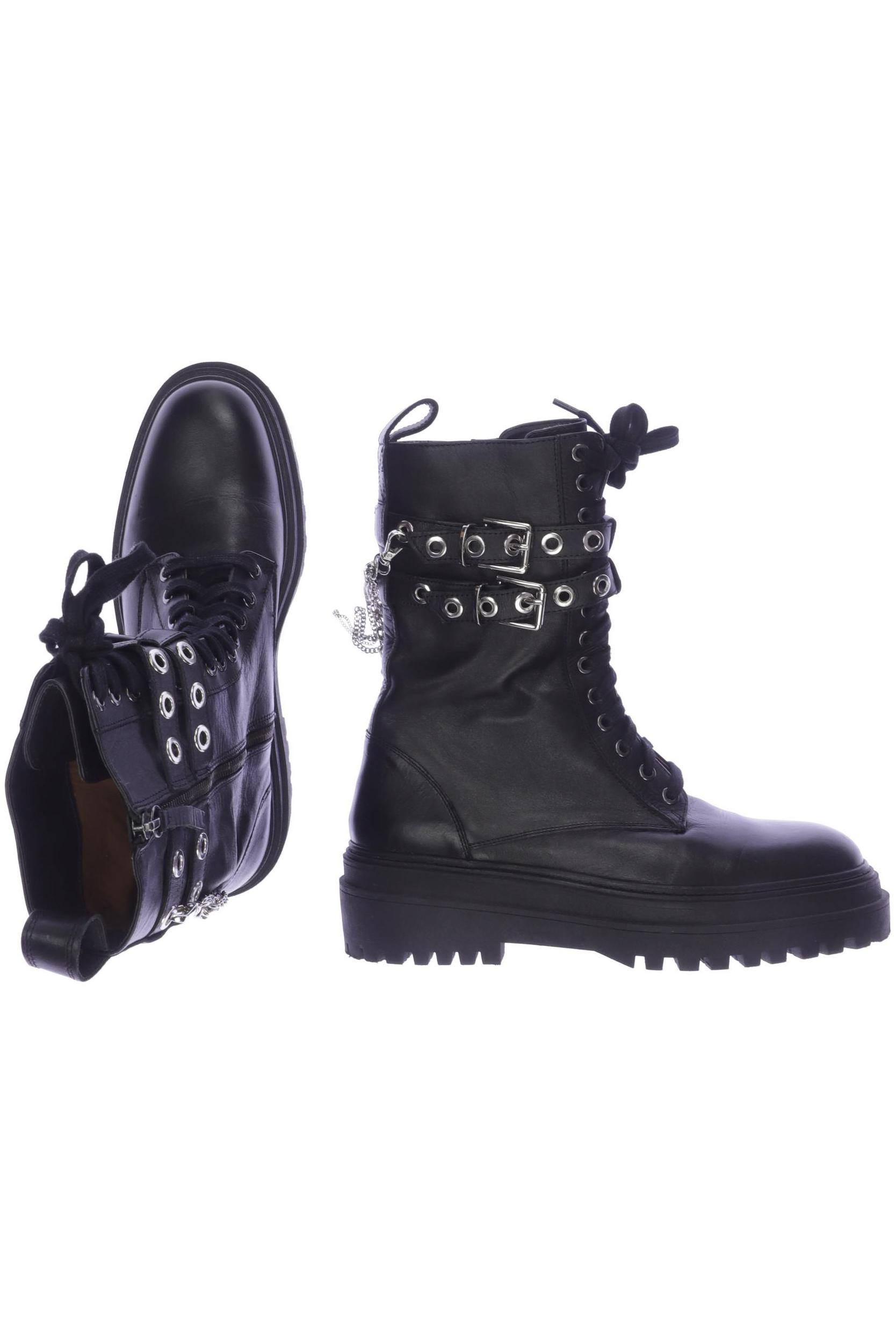 

ZARA Damen Stiefelette, schwarz